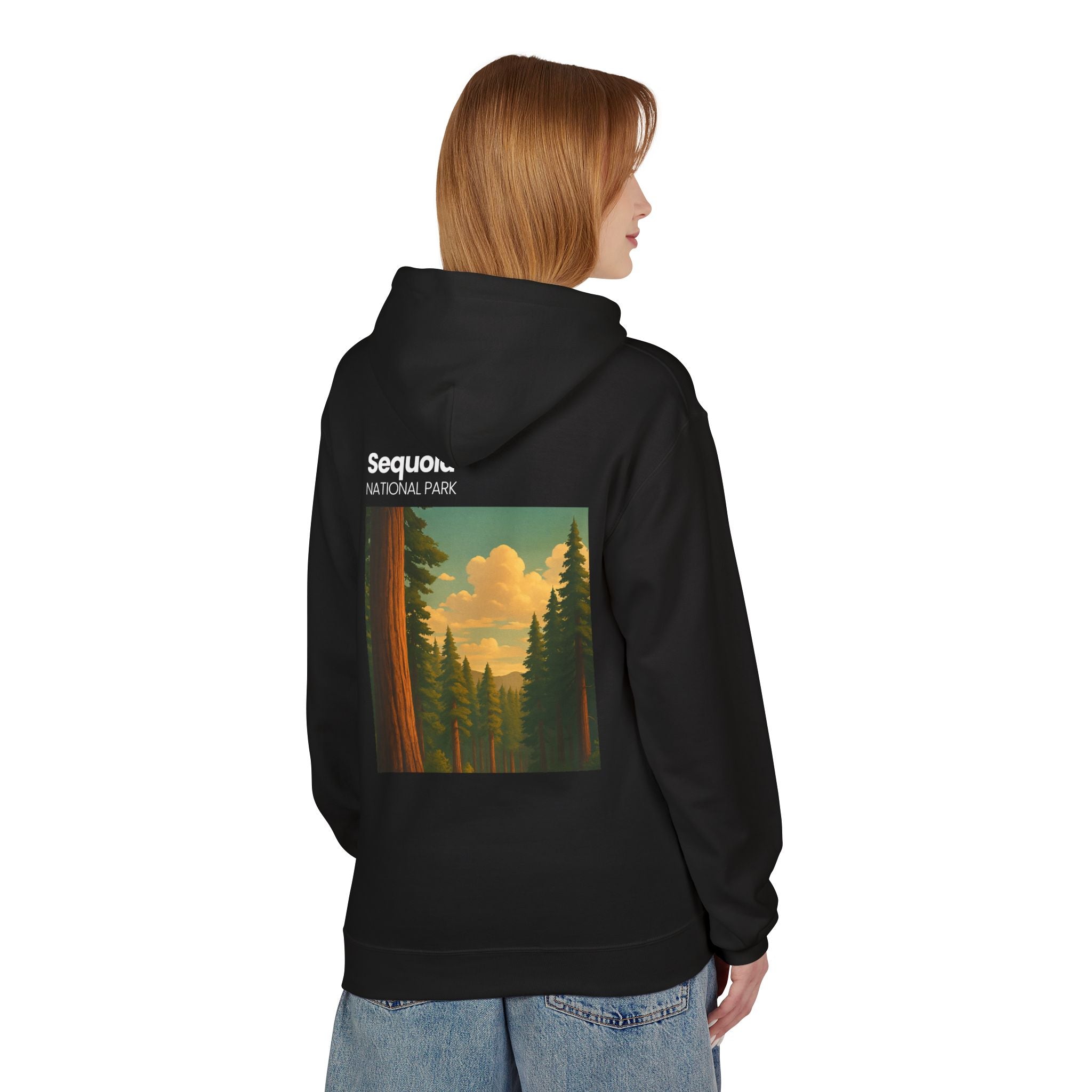 Sequoia National Park Vintage Poster Hoodie | Forest Landscape Sweatshirt