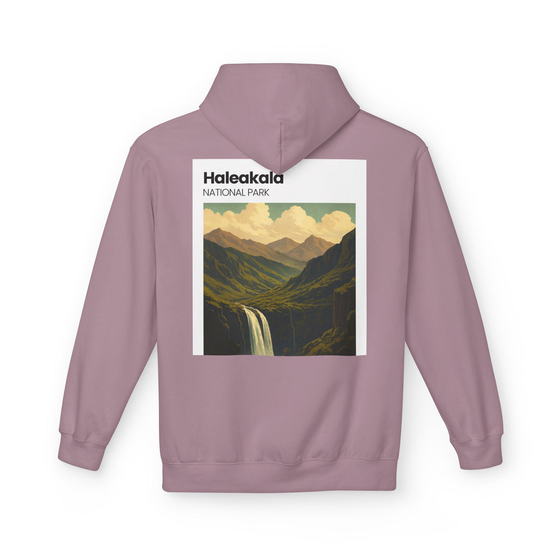 Haleakala National Park Landscape Hoodie | Vintage Mountain Waterfall