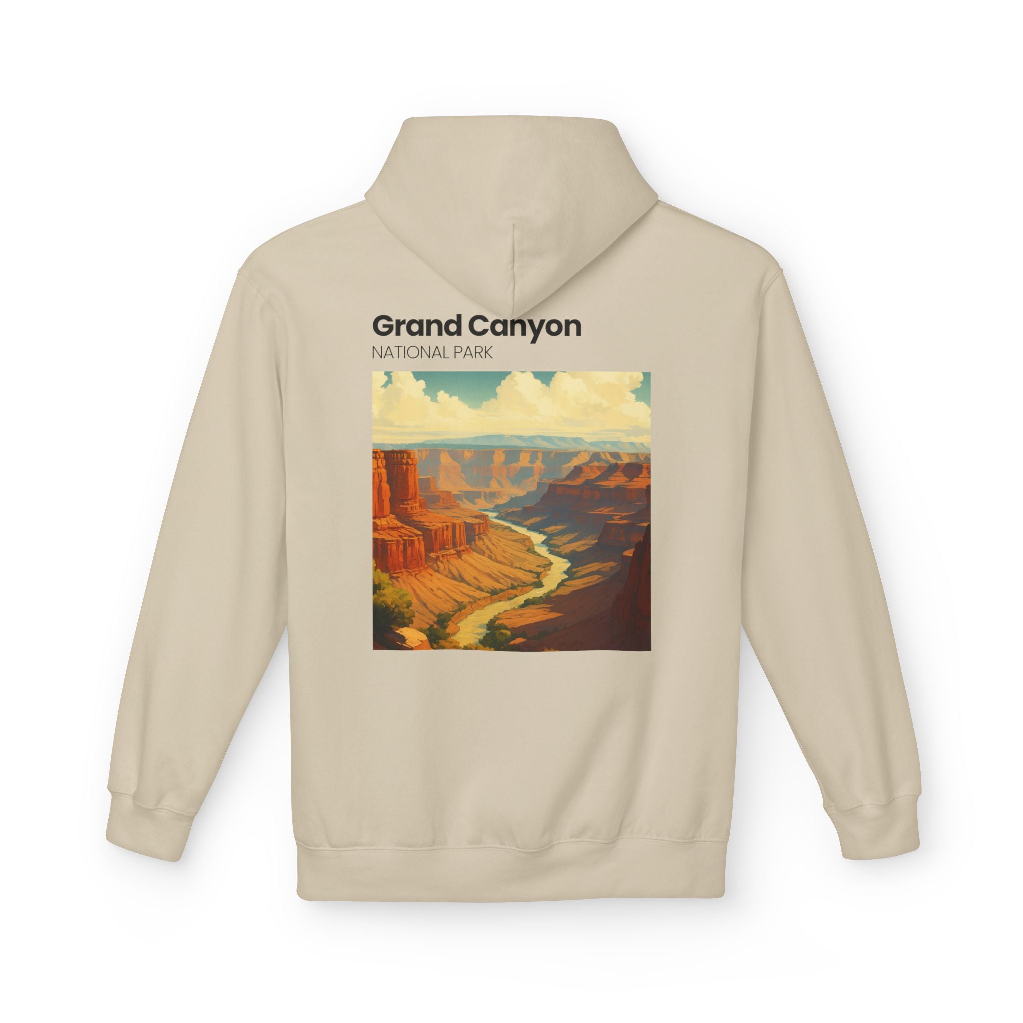 Grand Canyon Vintage Poster Hoodie | National Park Canyon Art