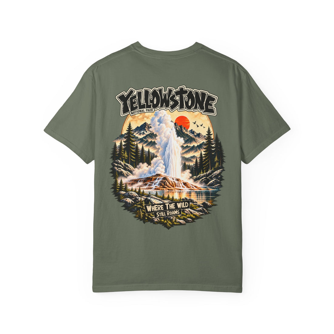 Yellowstone Old Faithful – Where the Wild Still Roams T-Shirt Model1