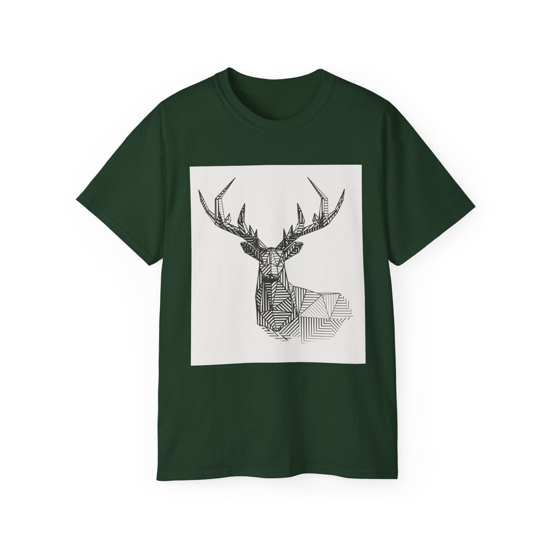 Geometric Deer Graphic Tee - Unisex Ultra Cotton T-Shirt