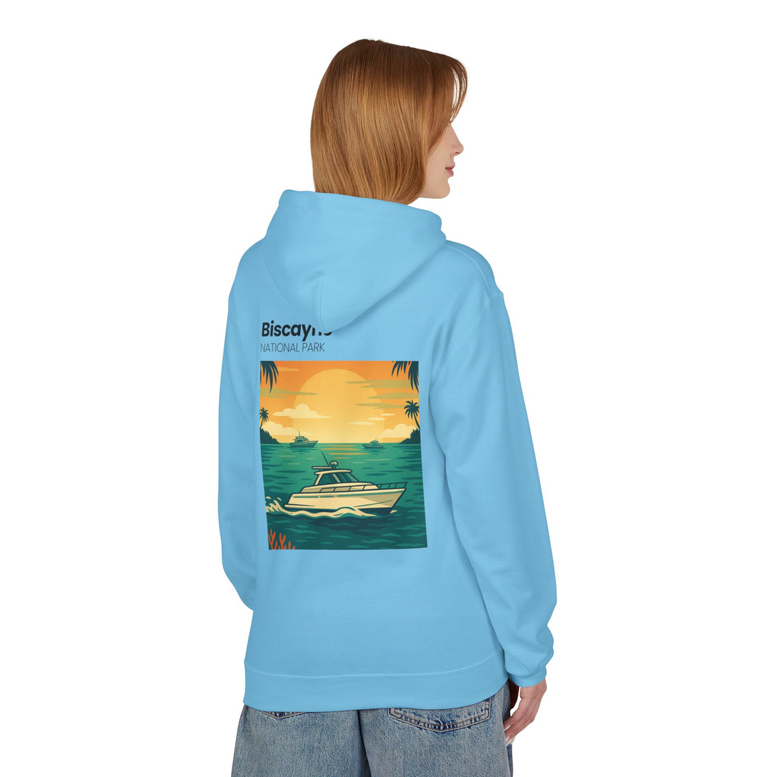 Biscayne National Park Boat Sunset Hoodie | Nautical Tropical Graphic
