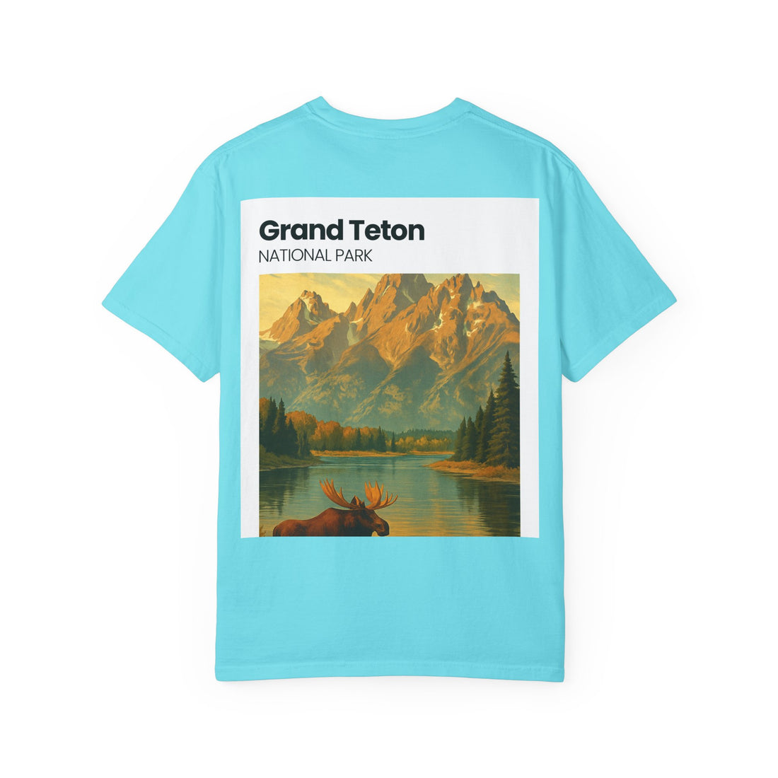 Grand Teton National Park Moose T-Shirt | Vintage Mountain Landscape
