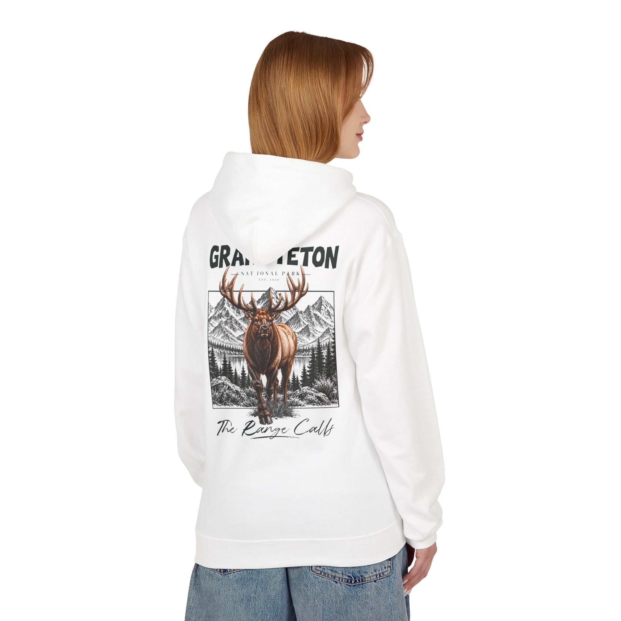 Grand Teton National Park Elk Graphic Hoodie