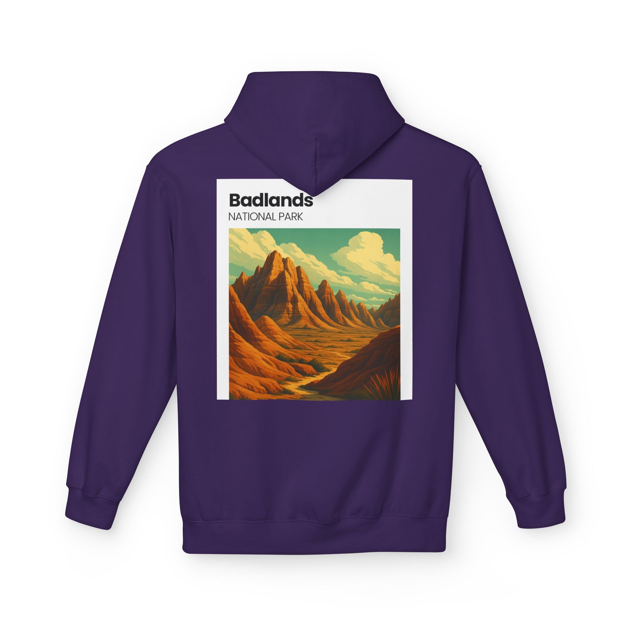 Badlands National Park landscape hoodie | vintage desert mountain art