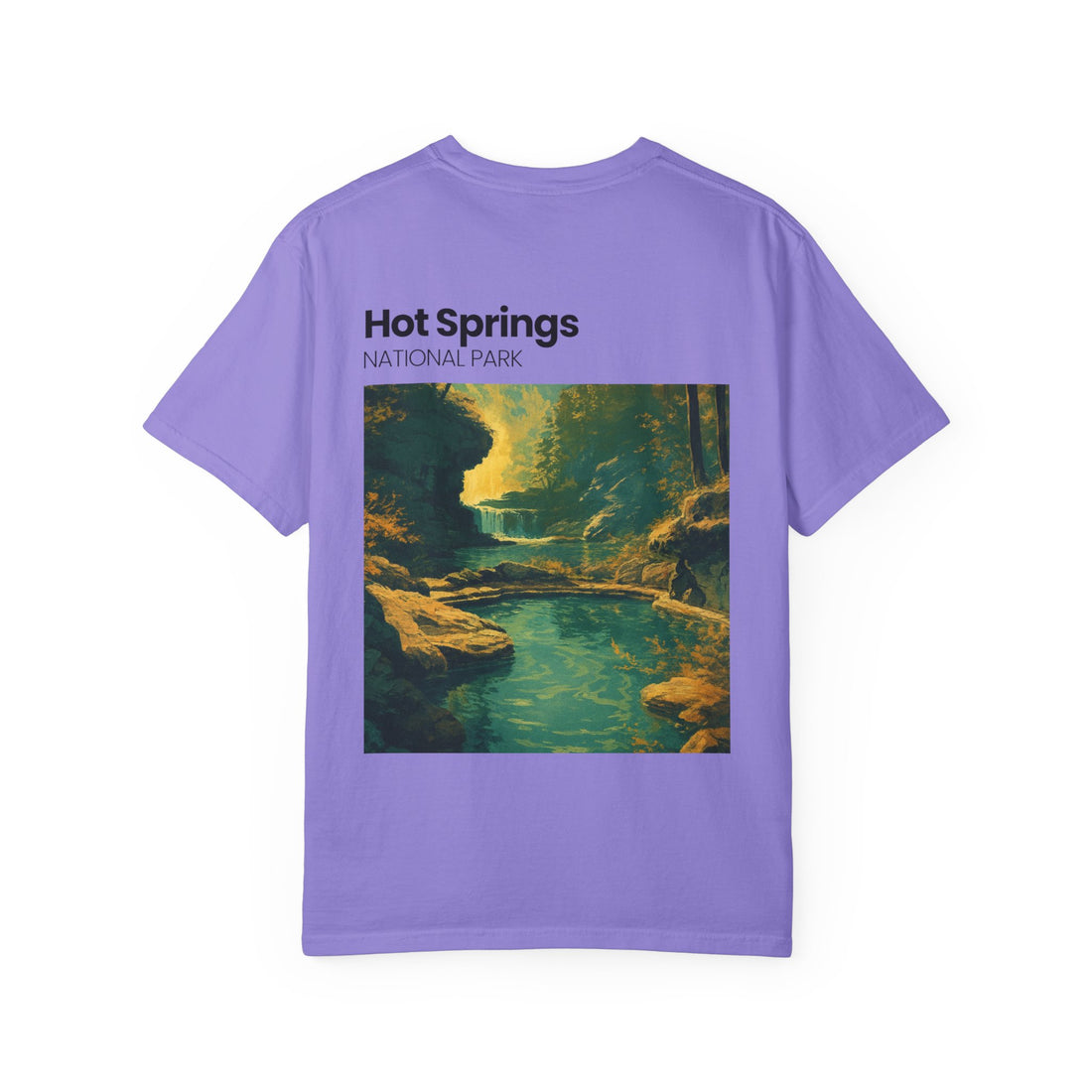 Hot Springs National Park graphic T-shirt | Scenic Hot Spring Illustration