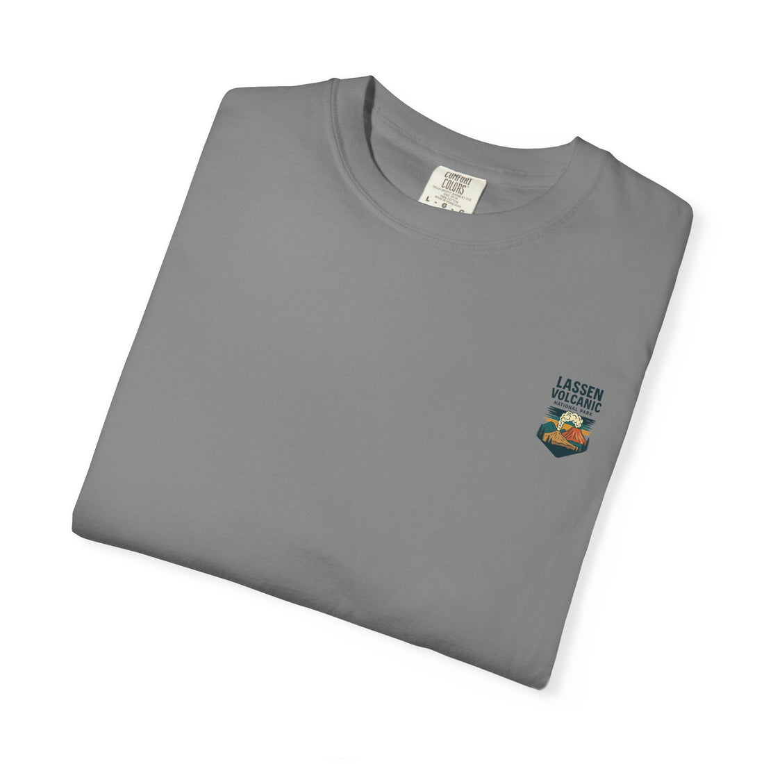 Lassen Volcanic Poster Art T-Shirt | Mountain Eruption Design