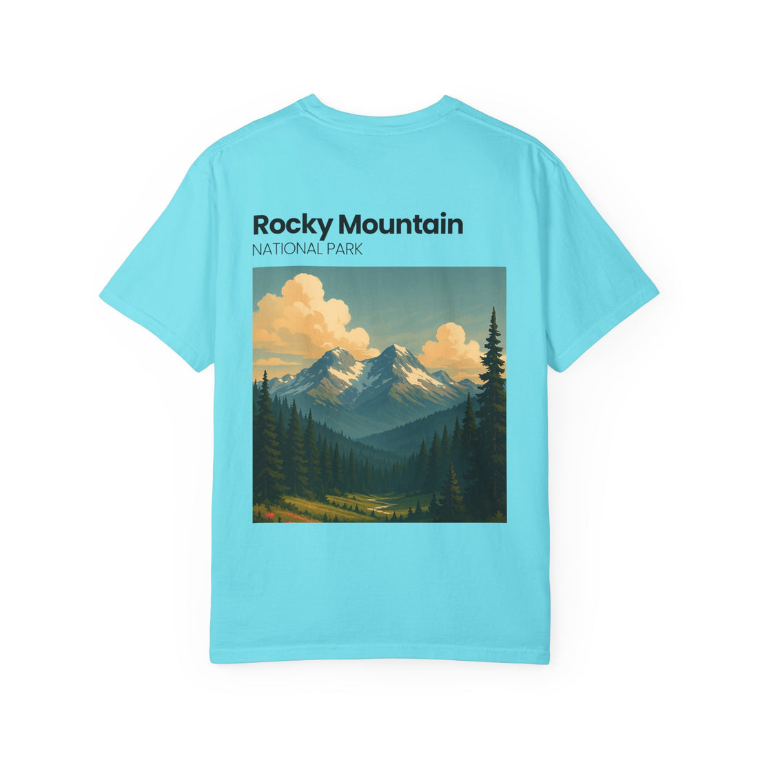 Rocky Mountain National Park Vintage Poster T-shirt | Mountain Landscape Tee