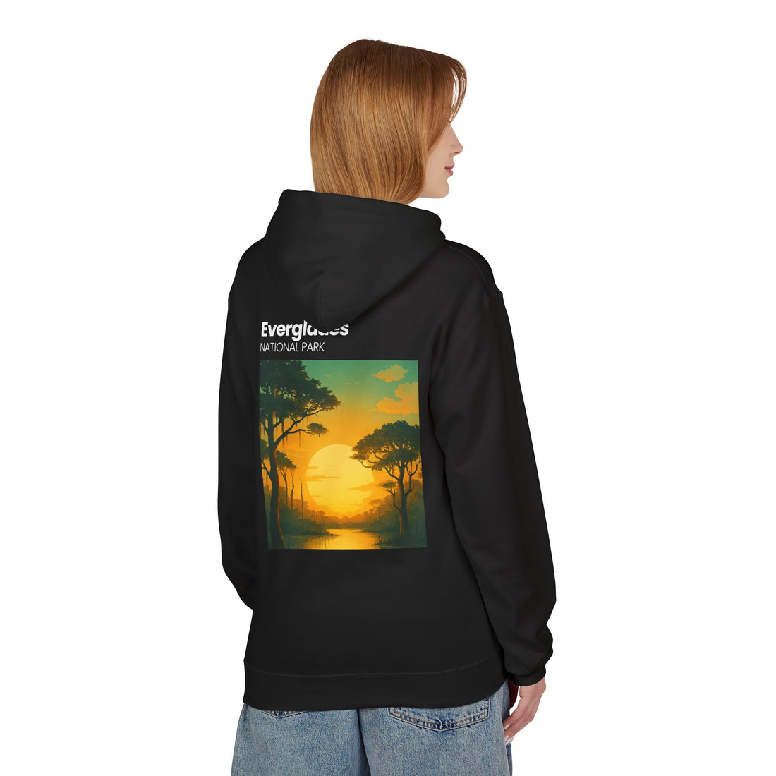 Everglades Sunset Vintage Poster Hoodie | National Park Landscape