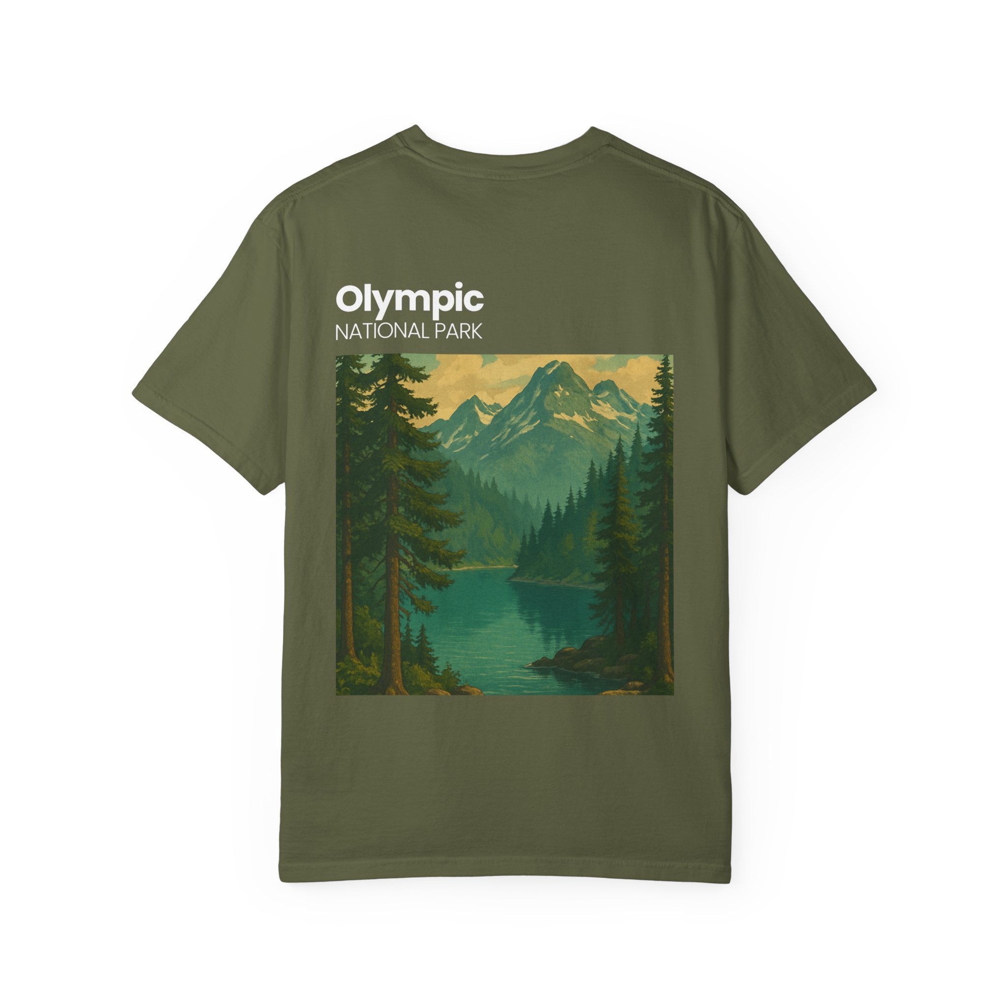 Olympic National Park landscape T-Shirt | mountain lake forest tee