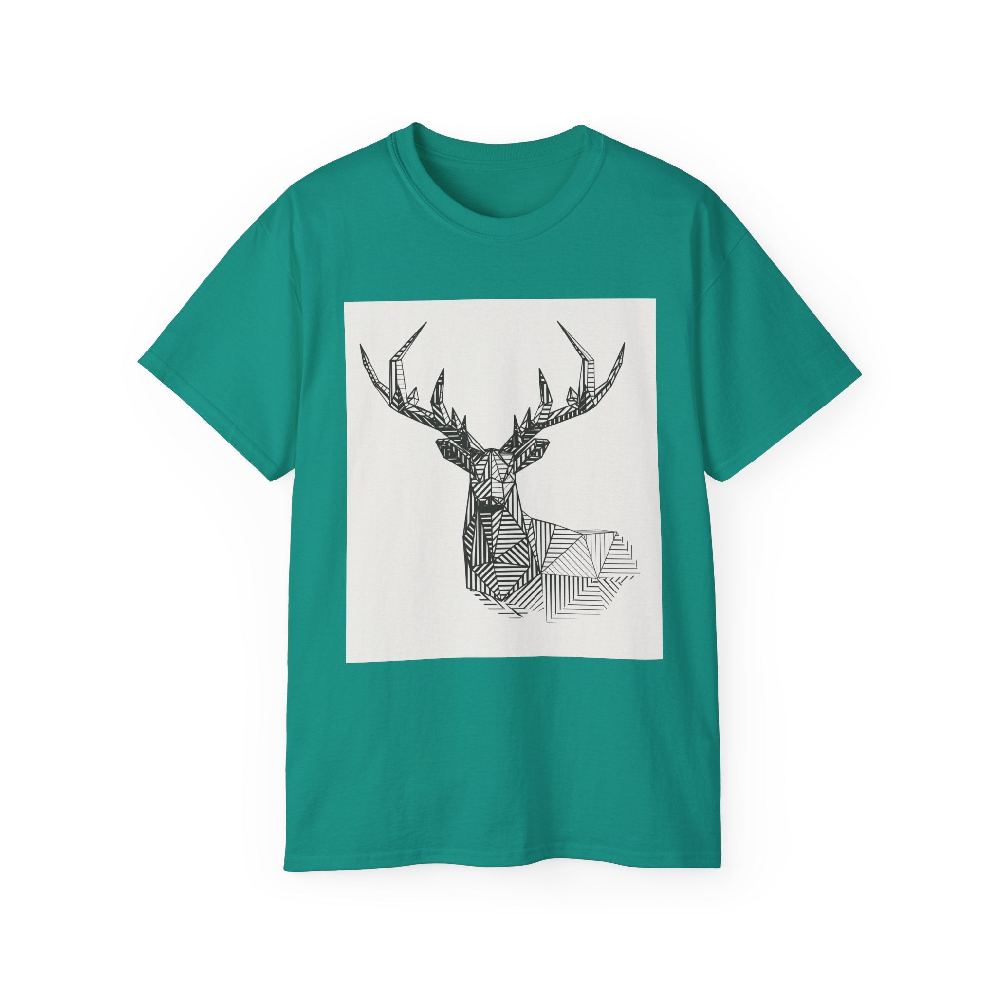 Geometric Deer Graphic Tee - Unisex Ultra Cotton T-Shirt