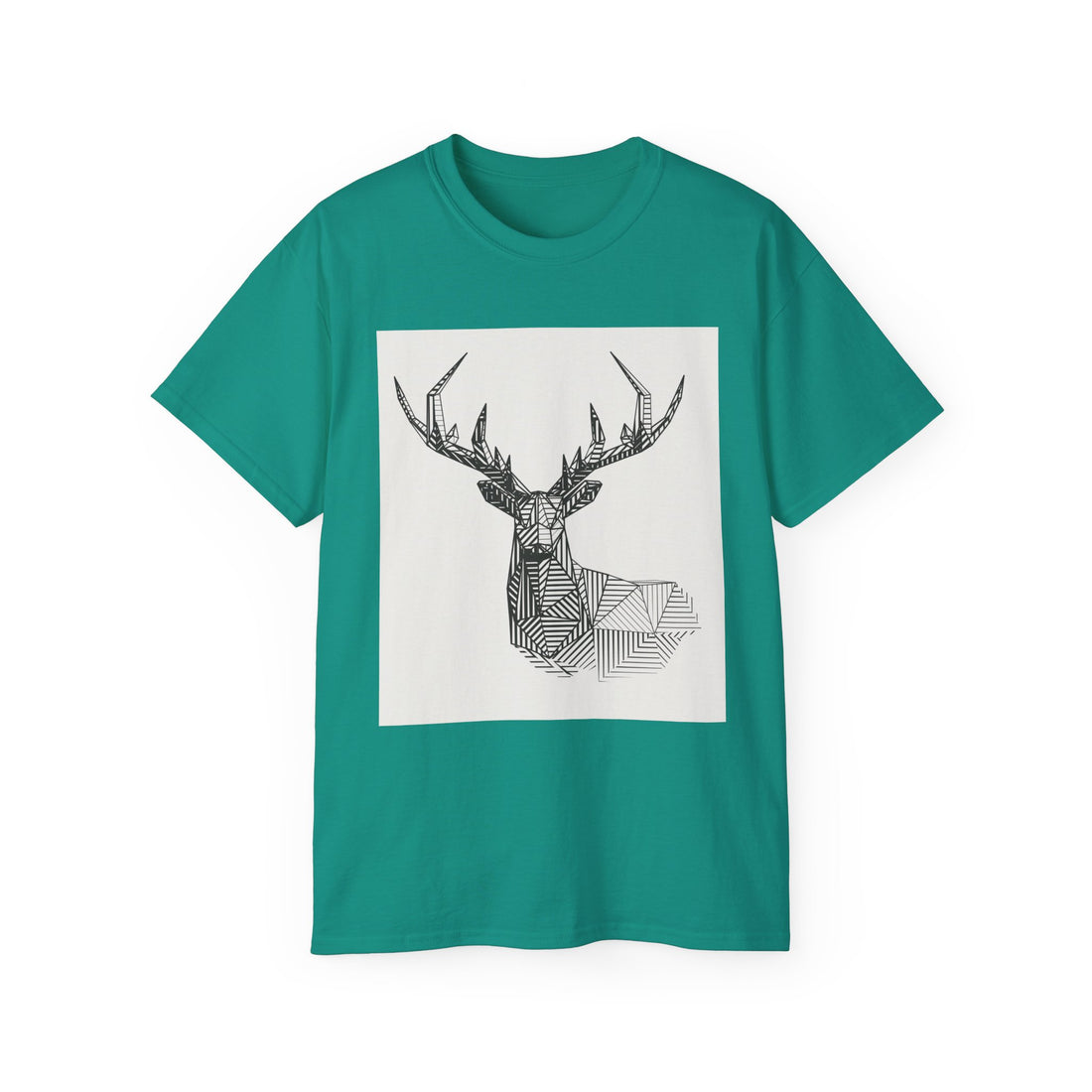 Geometric Deer Graphic Tee - Unisex Ultra Cotton T-Shirt