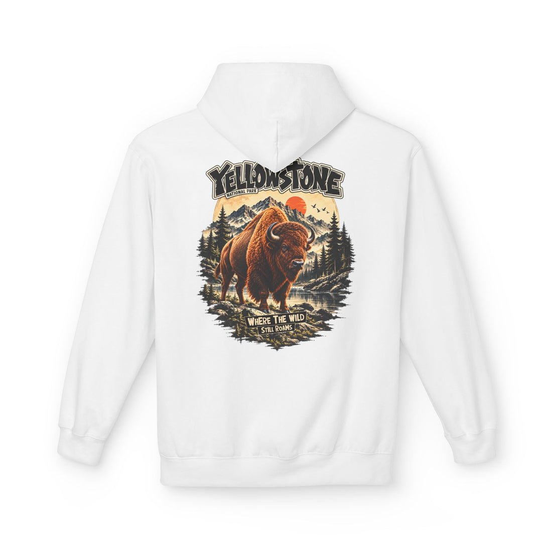 Yellowstone Bison – Where the Wild Still Roams Hoodie Model2