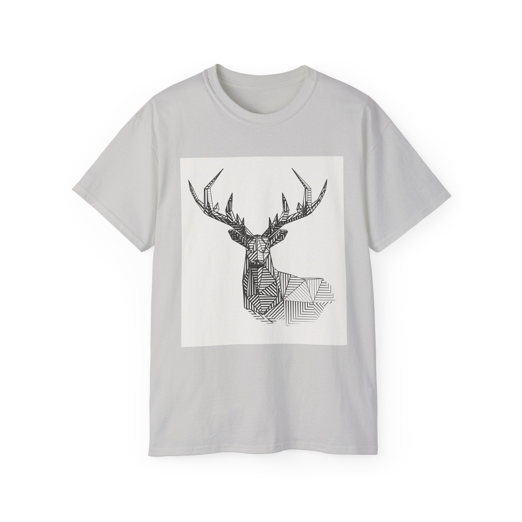 Geometric Deer Graphic Tee - Unisex Ultra Cotton T-Shirt