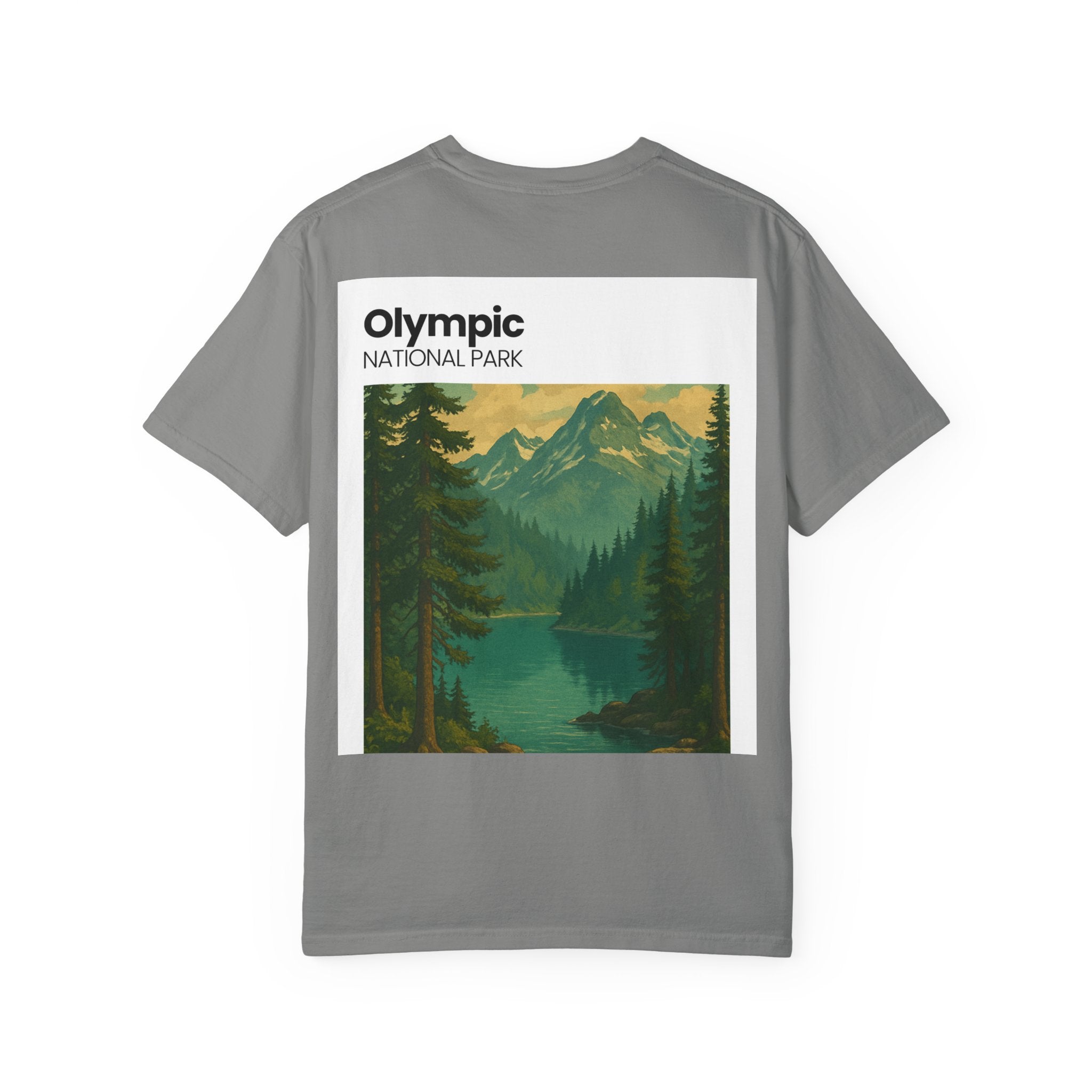 Olympic National Park landscape T-Shirt | mountain lake forest tee