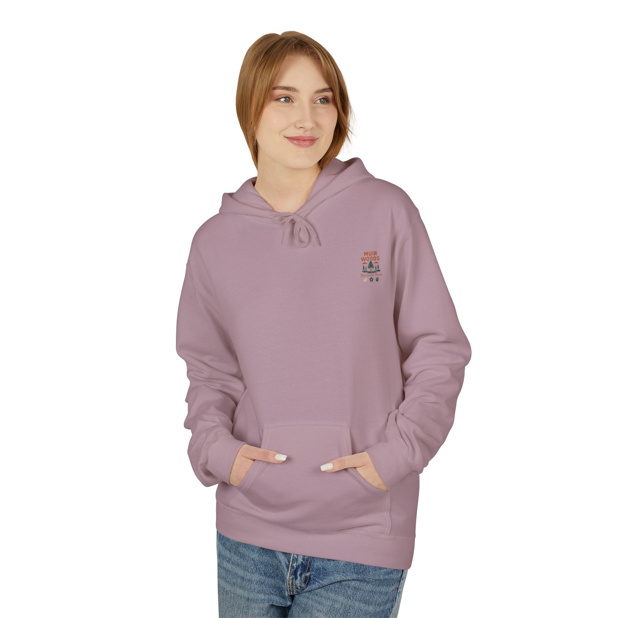Muir Woods National Park Forest Path Hoodie | Vintage Nature Poster
