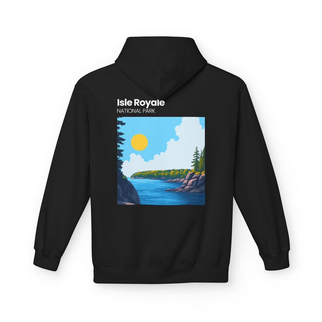 Mountain Sunset Badge Hoodie | Minimal Outdoor Patch Design
