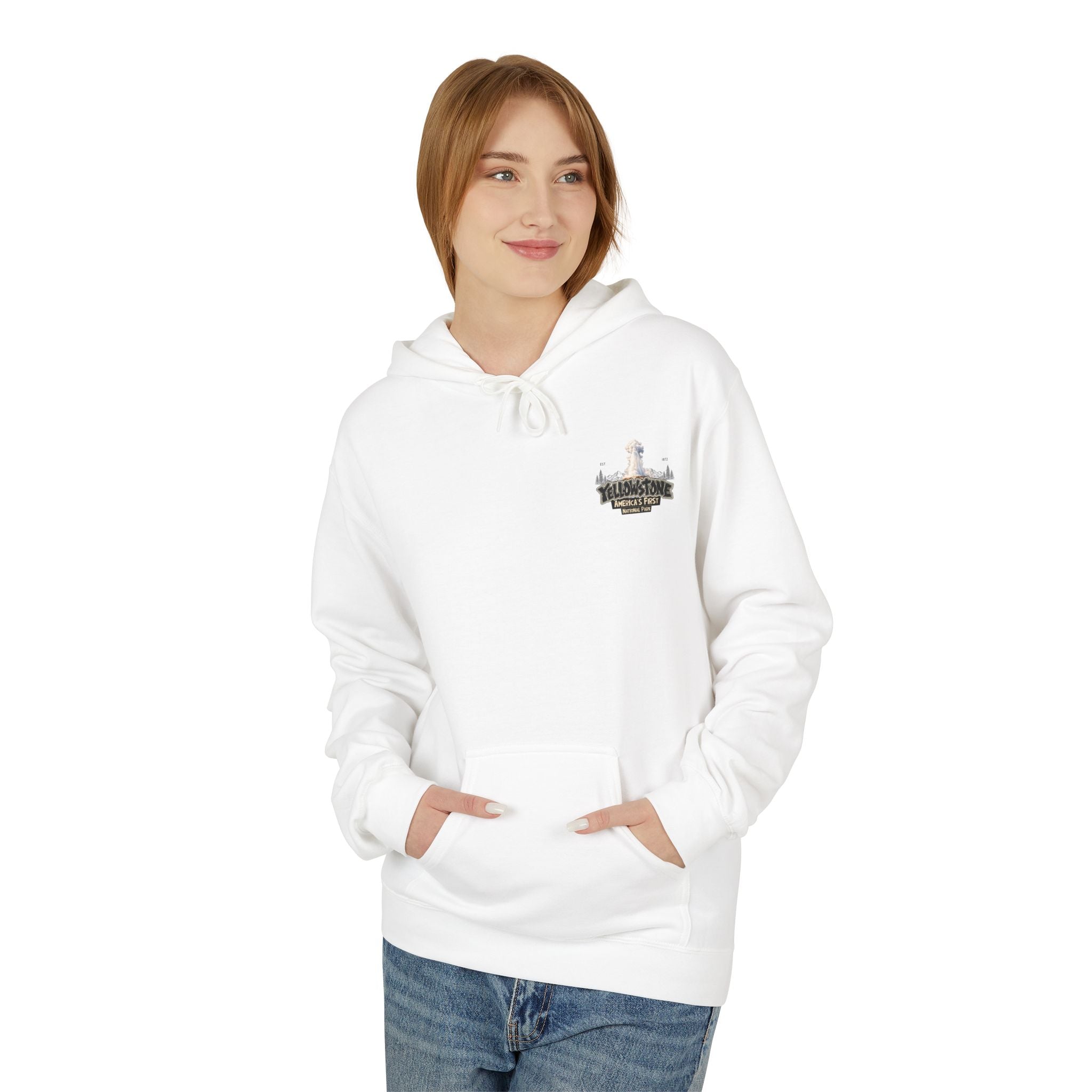 Yellowstone Old Faithful – Where the Wild Still Roams Hoodie Model3