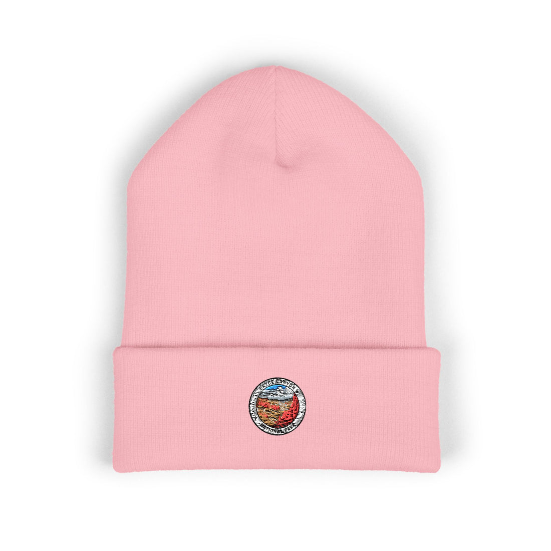 Red Rose Heart Patch beanie | Embroidered Cuffed Beanie