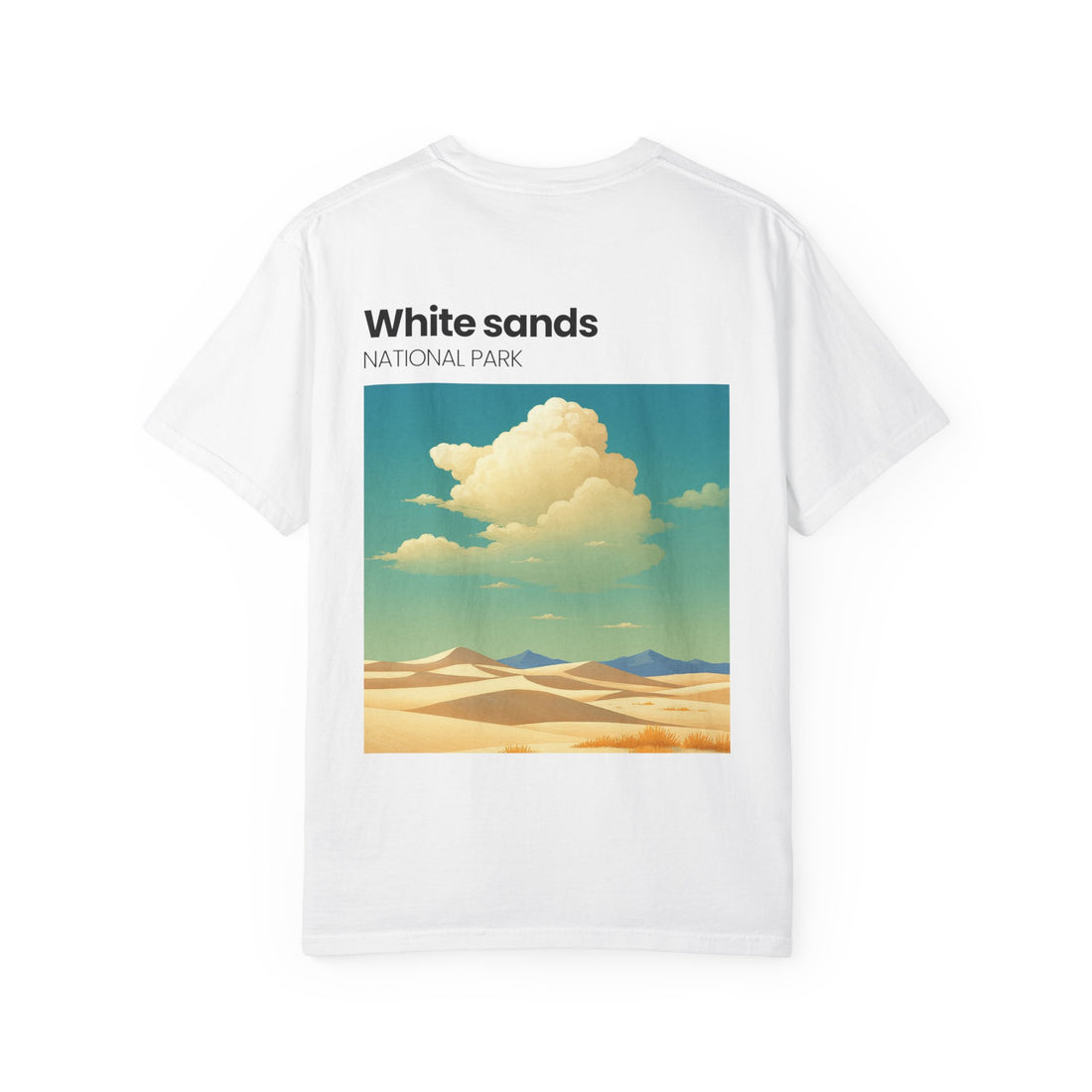 White Sands National Park desert landscape T-Shirt | retro cloud artwork