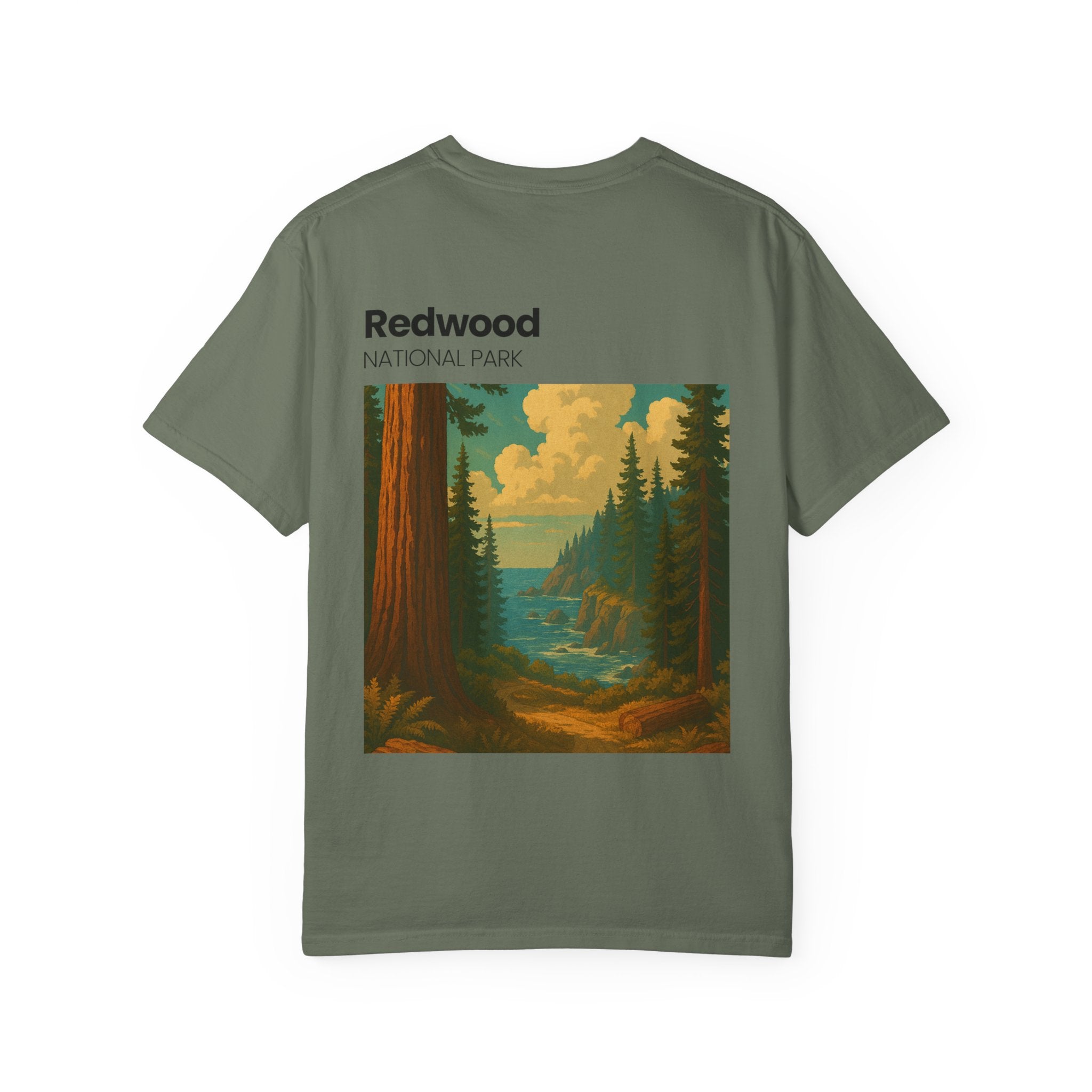Redwood National Park landscape T-Shirt | Vintage nature scene
