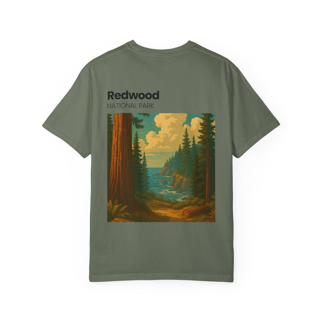 Redwood National Park landscape T-Shirt | Vintage nature scene