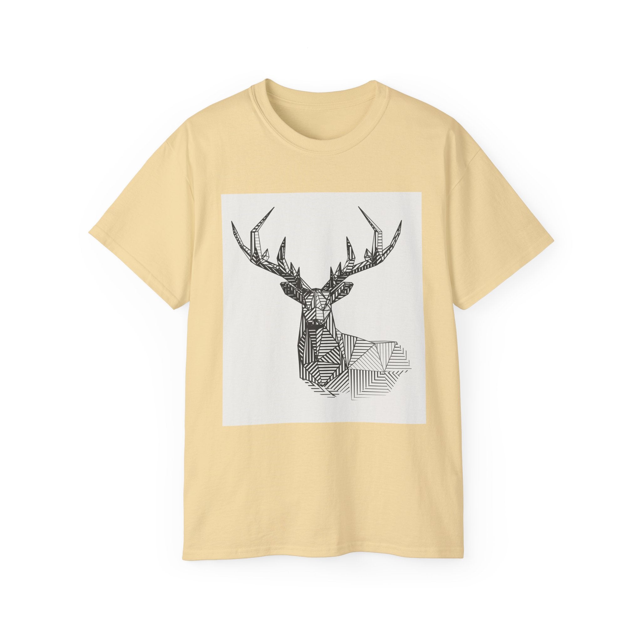 Geometric Deer Graphic Tee - Unisex Ultra Cotton T-Shirt