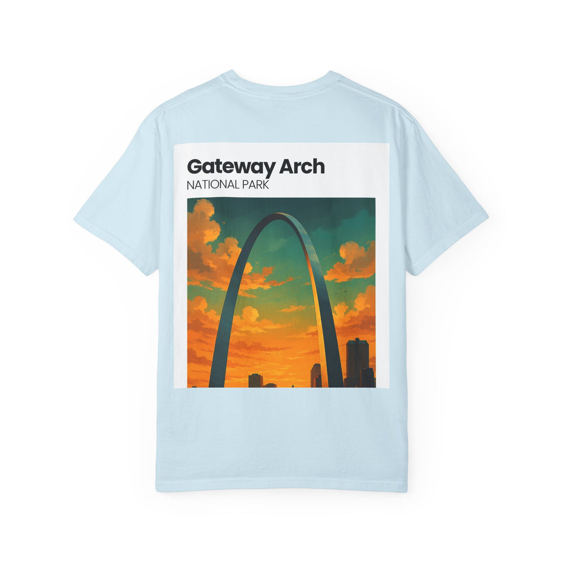 Gateway Arch National Park T-Shirt | St. Louis Skyline Sunset