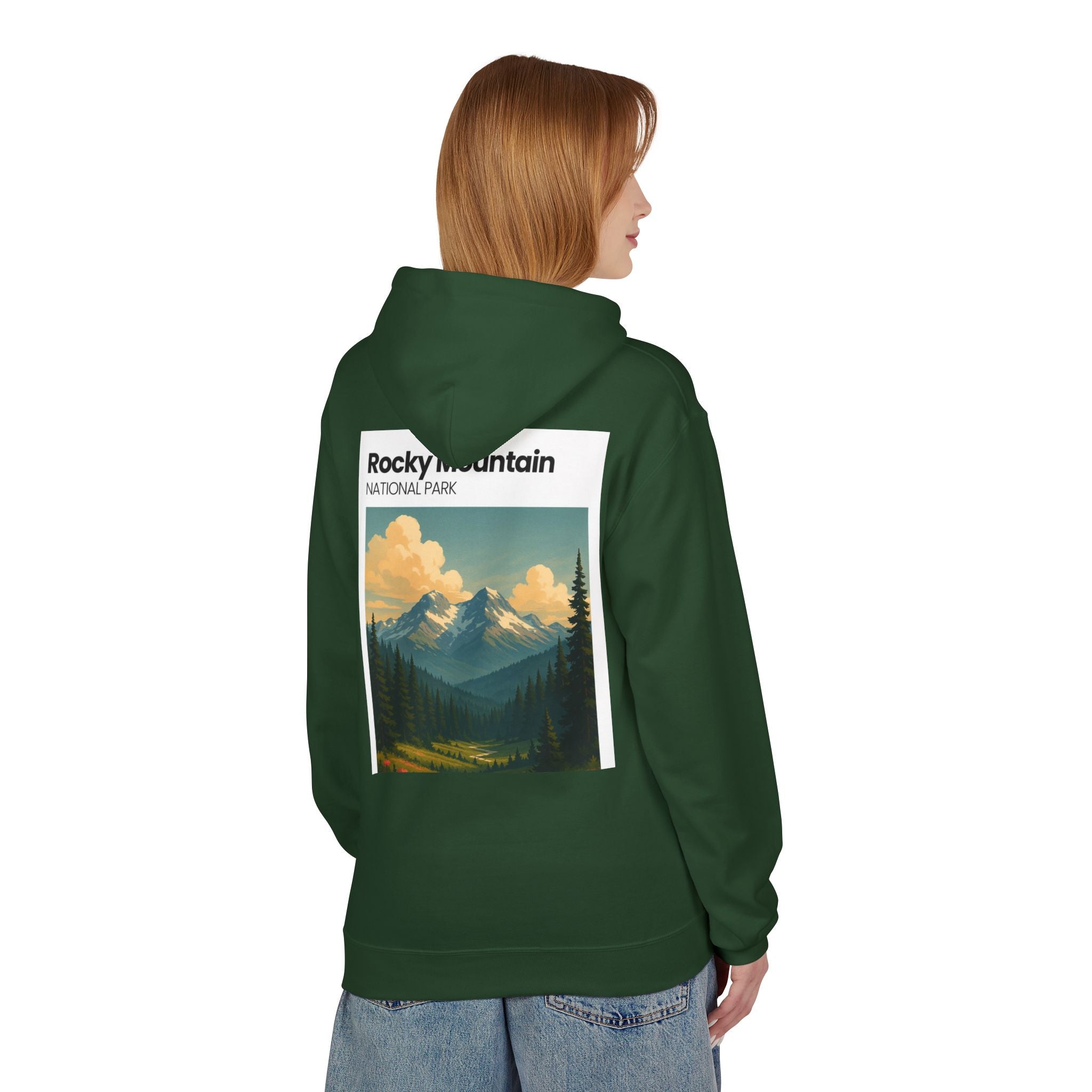 Rocky Mountain National Park Hoodie | Vintage Landscape Print