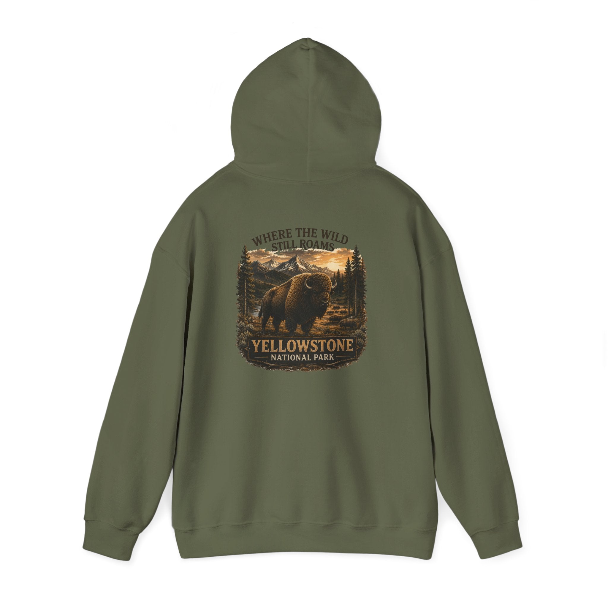 Yellowstone Bison Hoodie – Where the Wild Still Roams