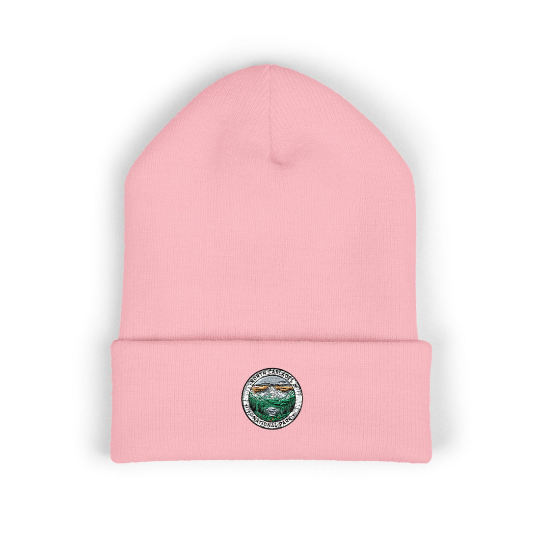 Green Wave Circle Logo Beanie | Embroidered Cuffed Beanie