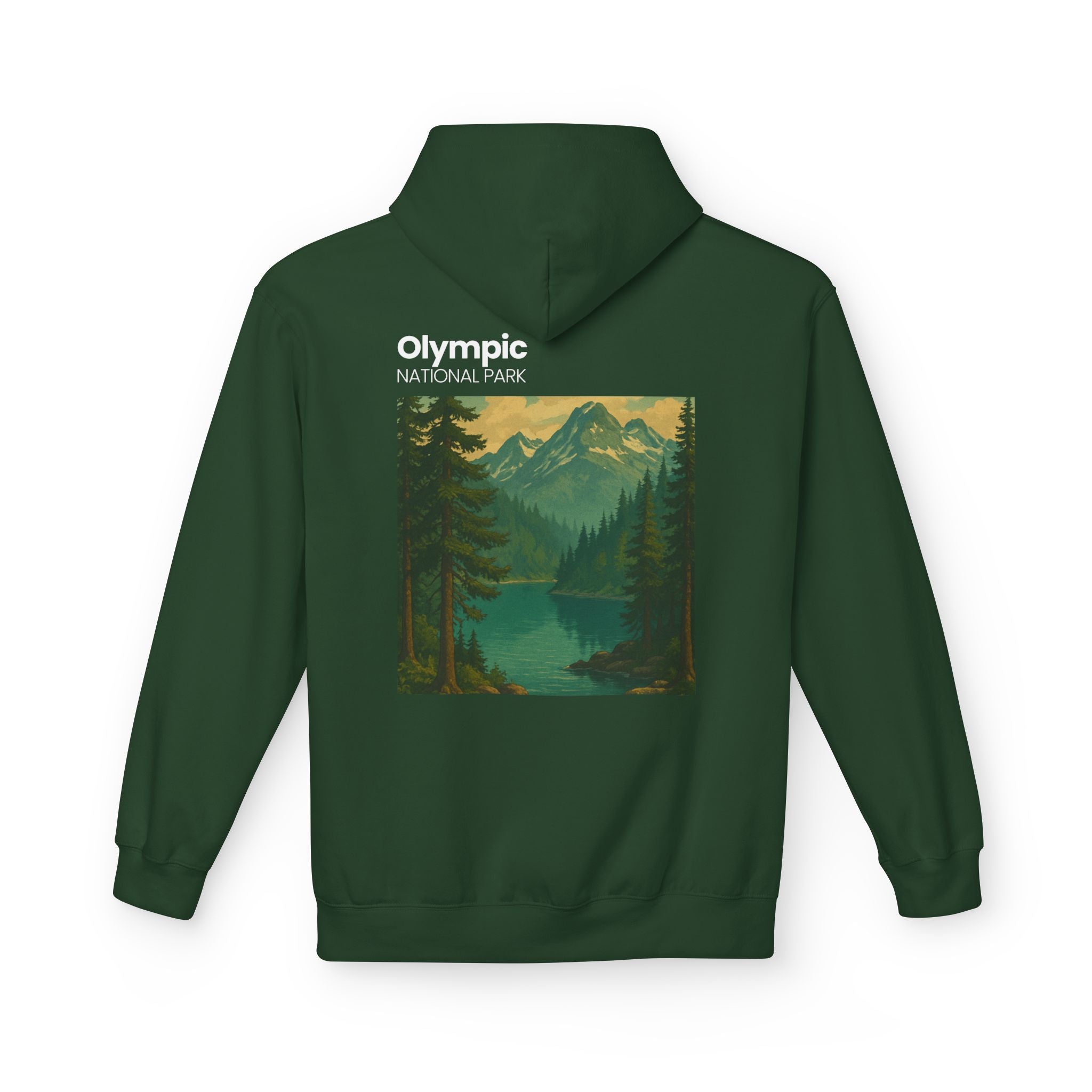 Olympic National Park landscape Hoodie | Mountain Lake Scenic Apparel