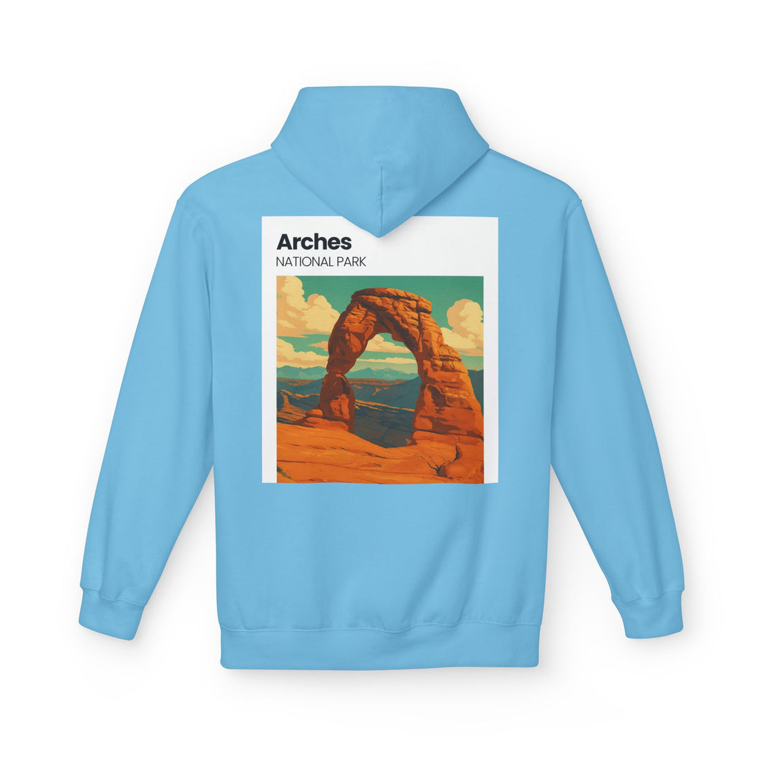 Arches National Park Arch Hoodie | Vintage Travel Poster Style