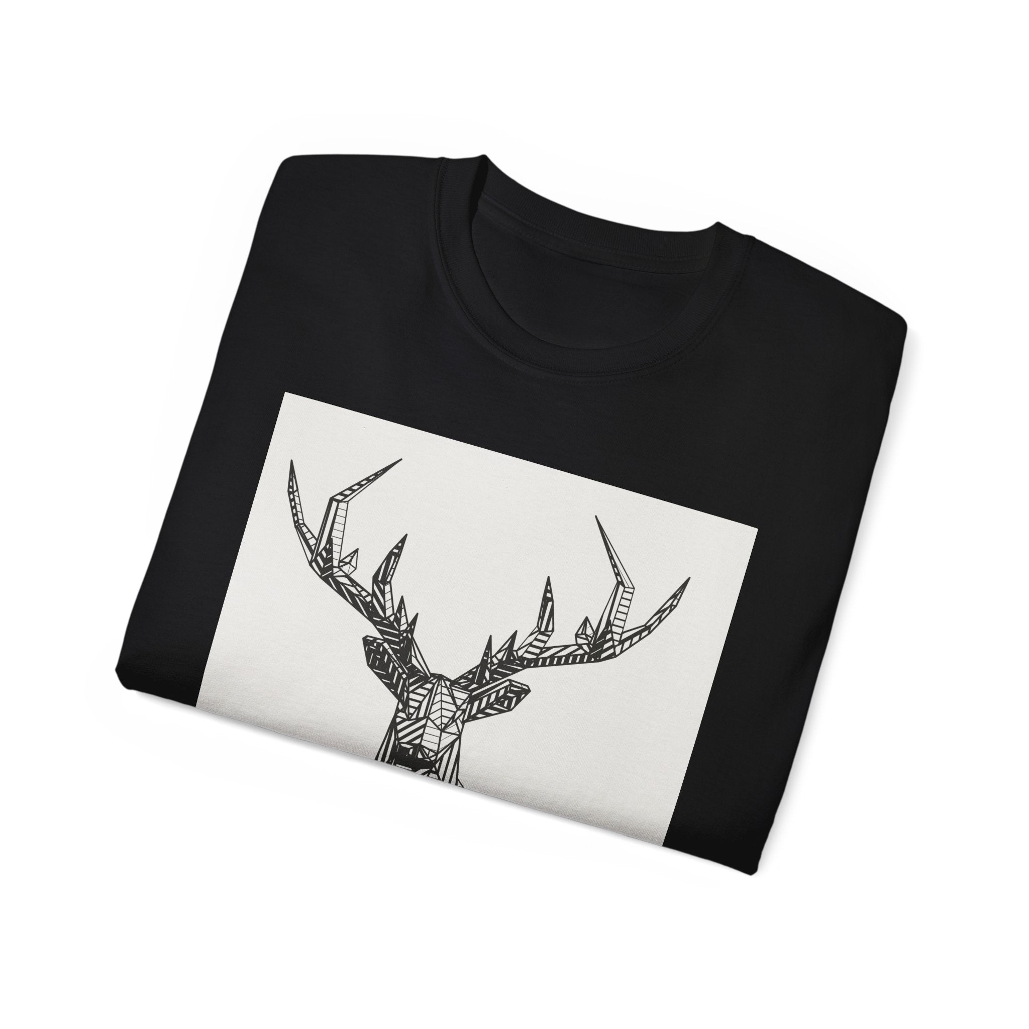 Geometric Deer Graphic Tee - Unisex Ultra Cotton T-Shirt