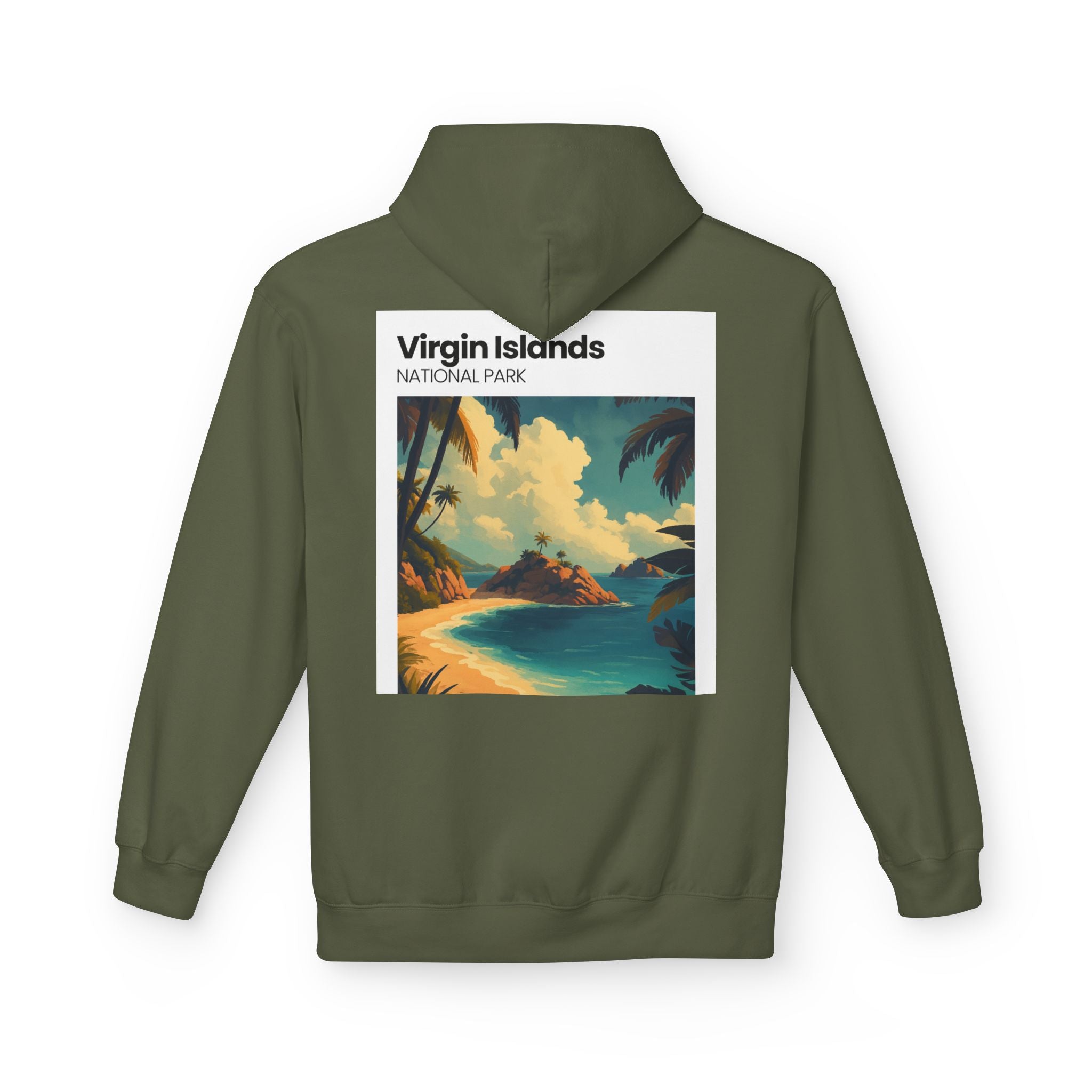 Virgin Islands National Park Beach Hoodie | Tropical Island Sunset