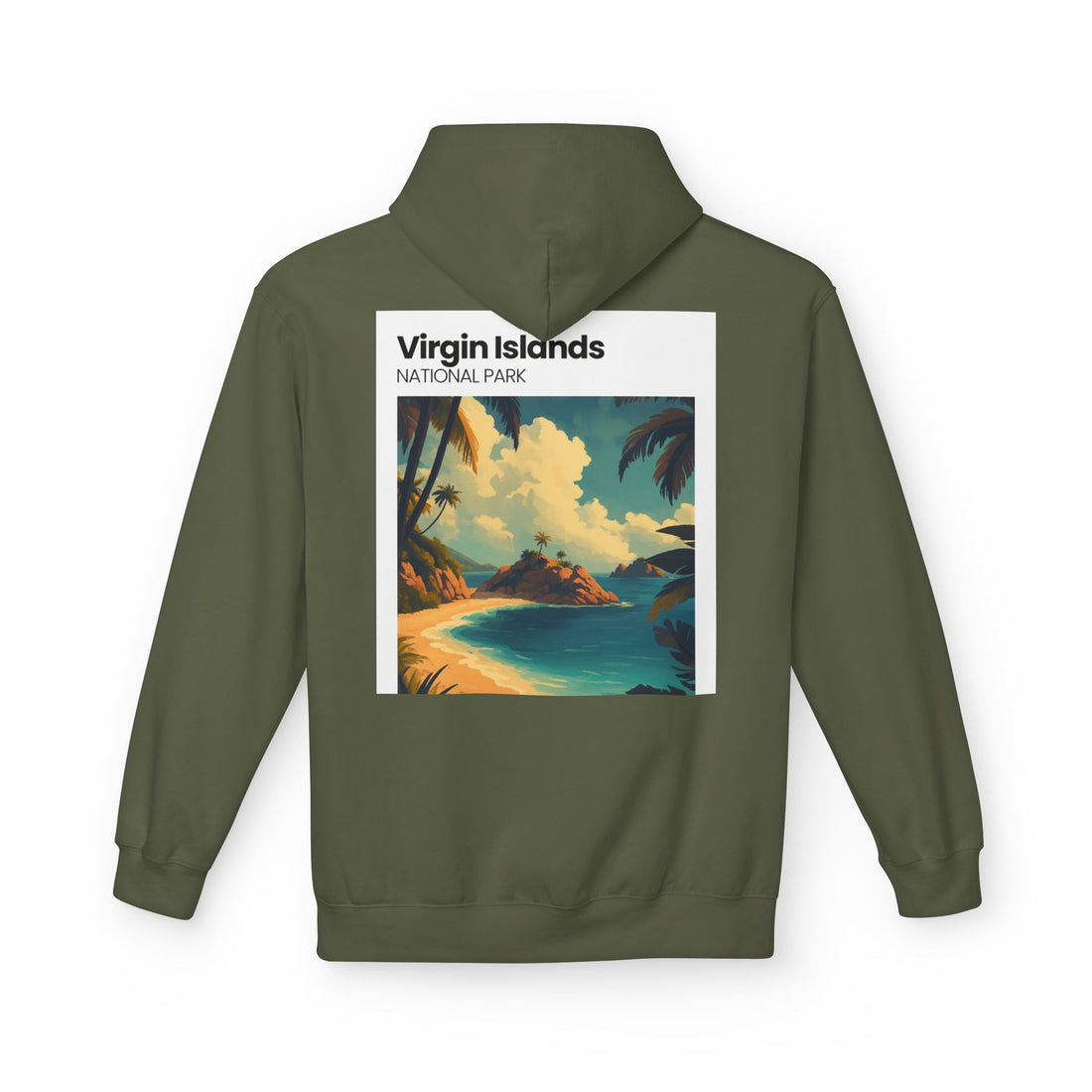 Virgin Islands National Park Beach Hoodie | Tropical Island Sunset