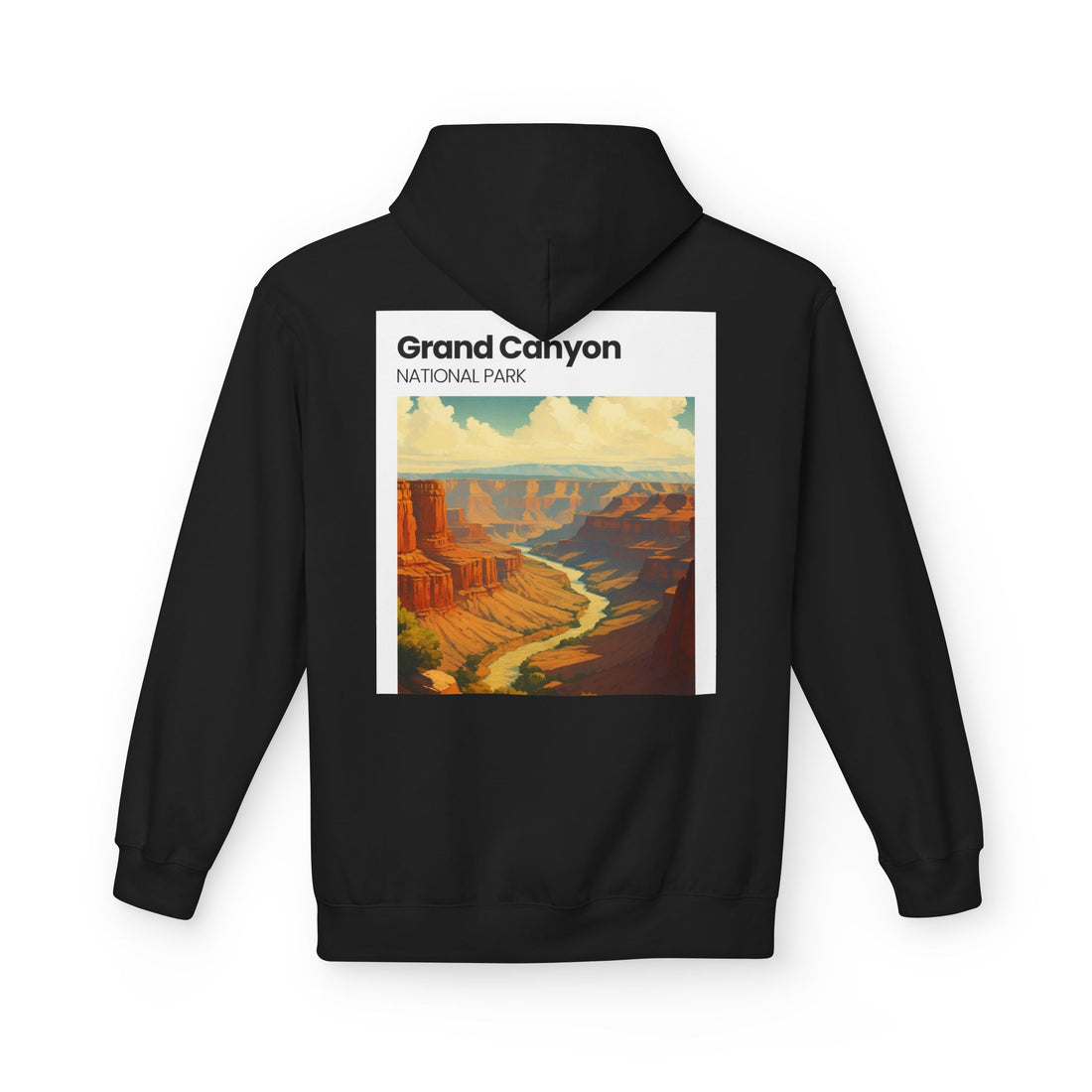 Grand Canyon Vintage Poster Hoodie | National Park Canyon Art