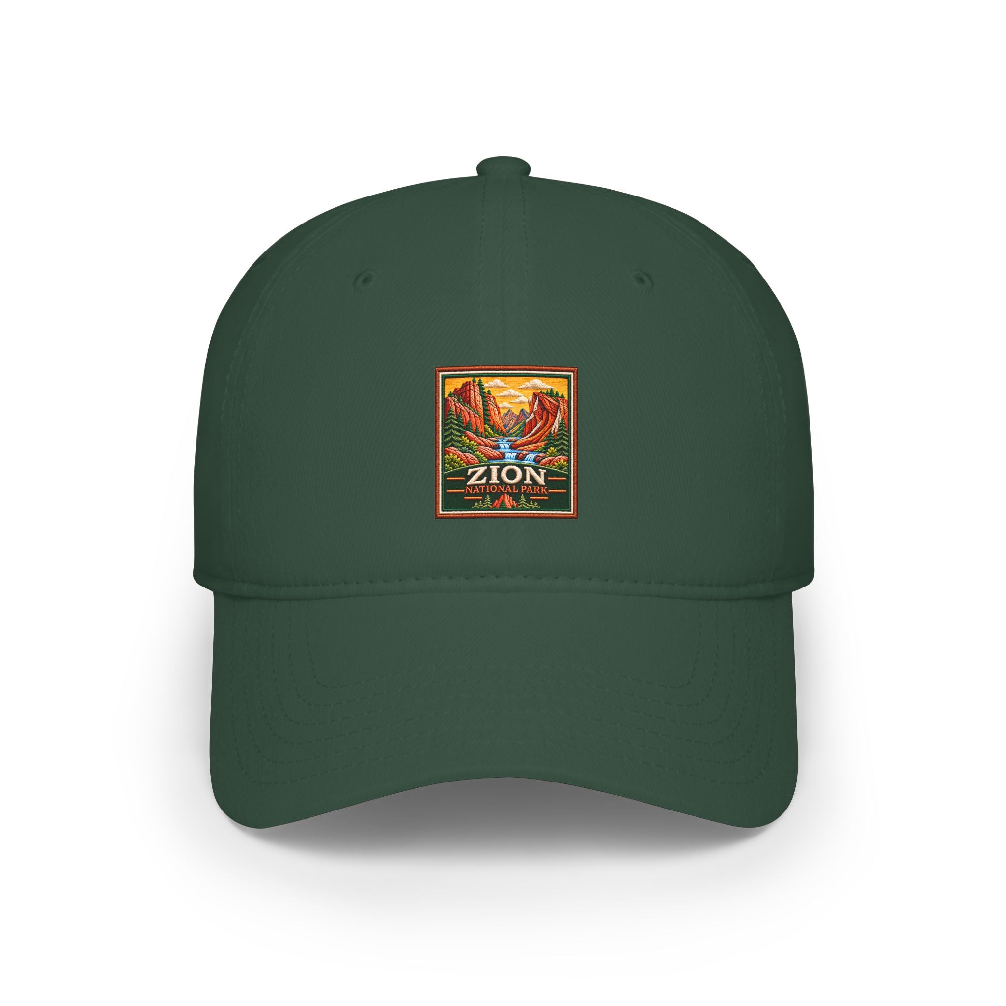 Red Cliffs Zion National Park Vintage Graphic Cap square logo
