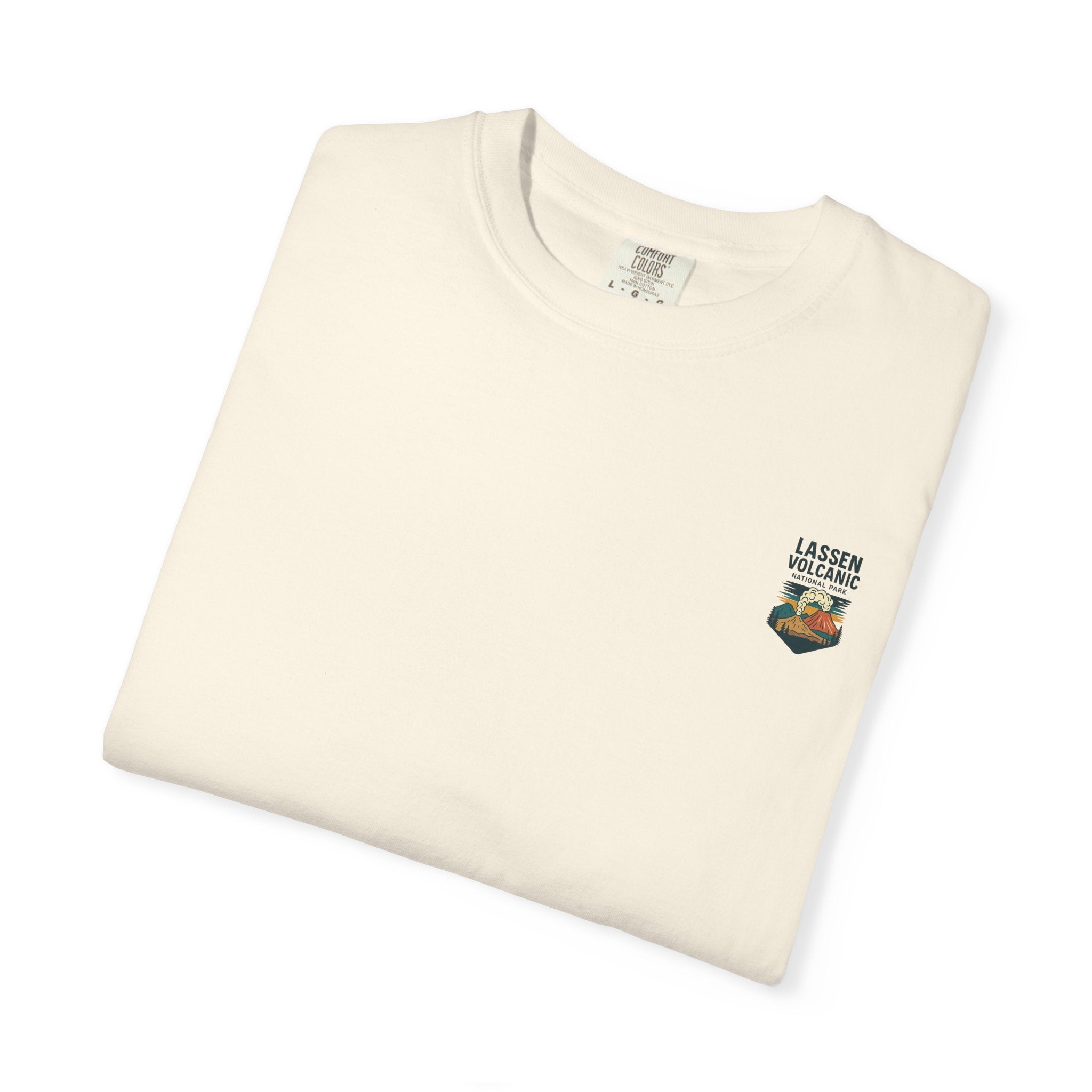 Lassen Volcanic Poster Art T-Shirt | Mountain Eruption Design