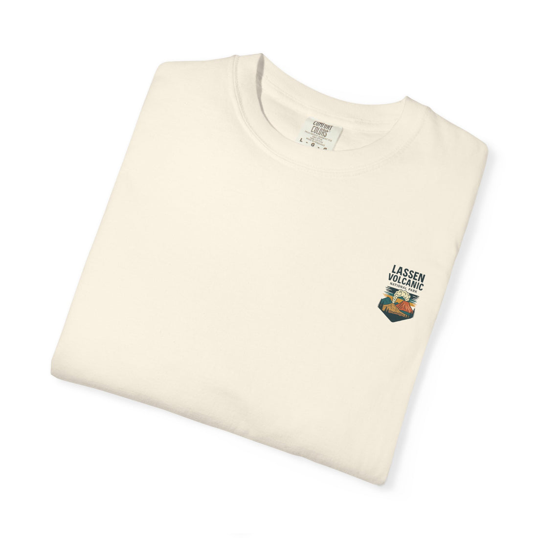 Lassen Volcanic Poster Art T-Shirt | Mountain Eruption Design