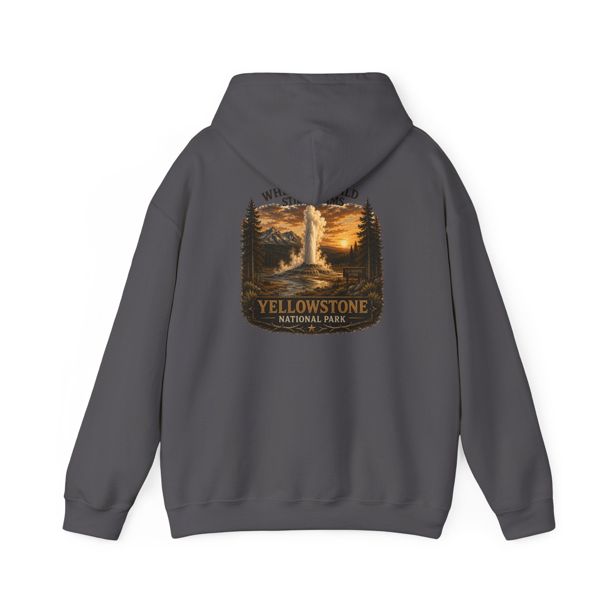 Yellowstone Old Faithful Round Badge Hoodie