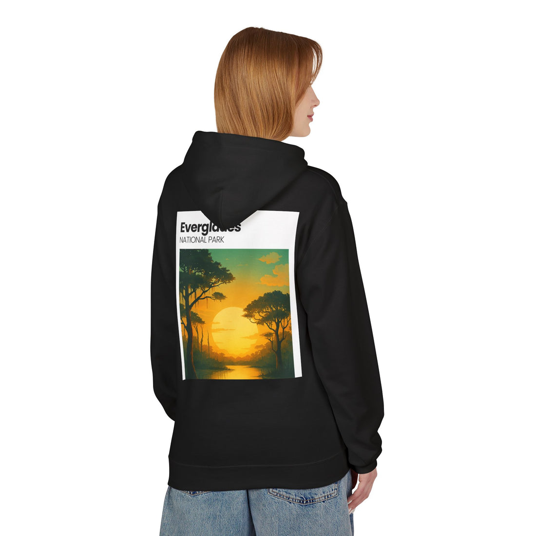 Everglades Sunset Vintage Poster Hoodie | National Park Landscape
