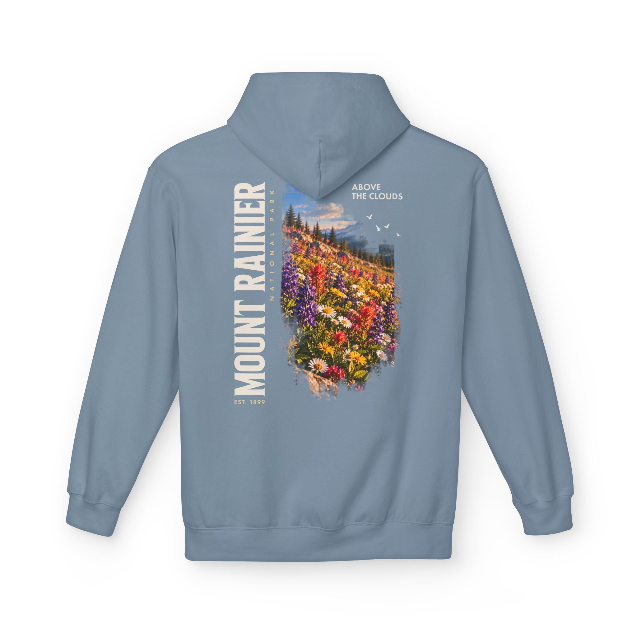 Mount Rainier National Park – Wildflower Meadow Graphic Hoodie