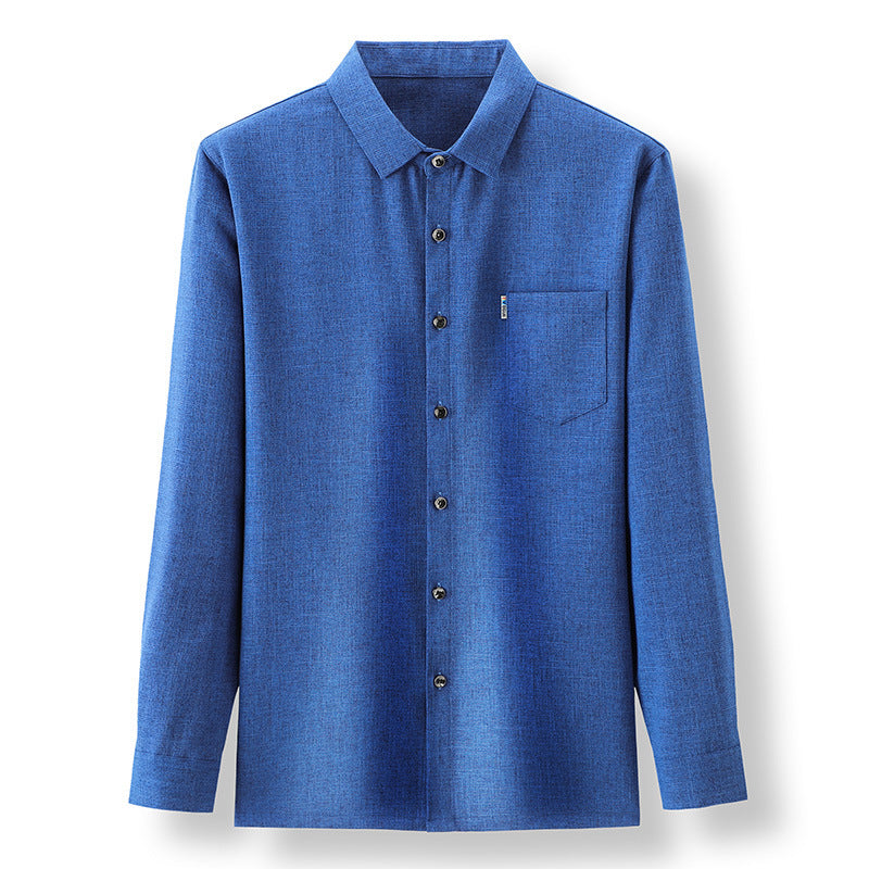 New Men's Linen Like Casual Shirt