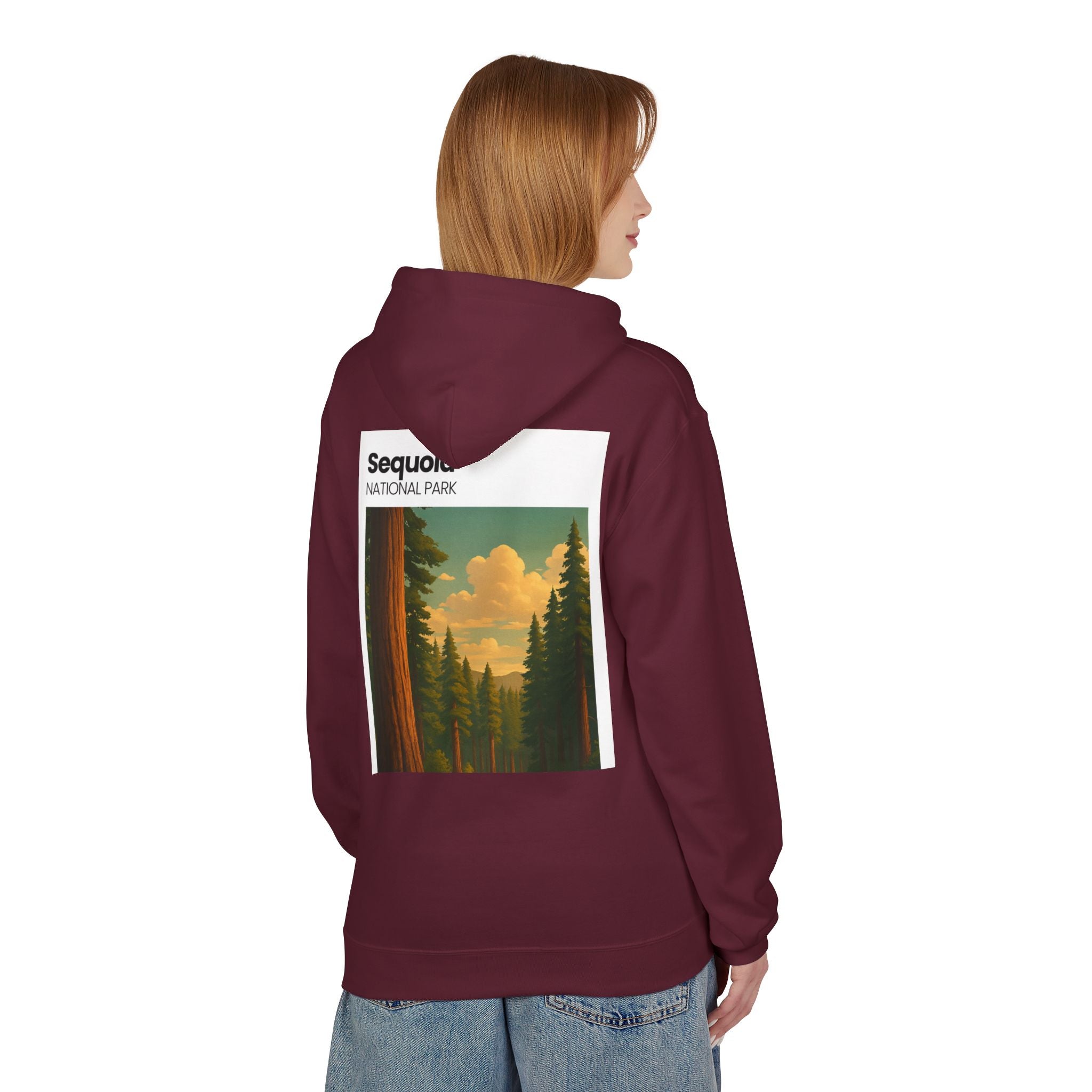 Sequoia National Park Vintage Poster Hoodie | Forest Landscape Sweatshirt