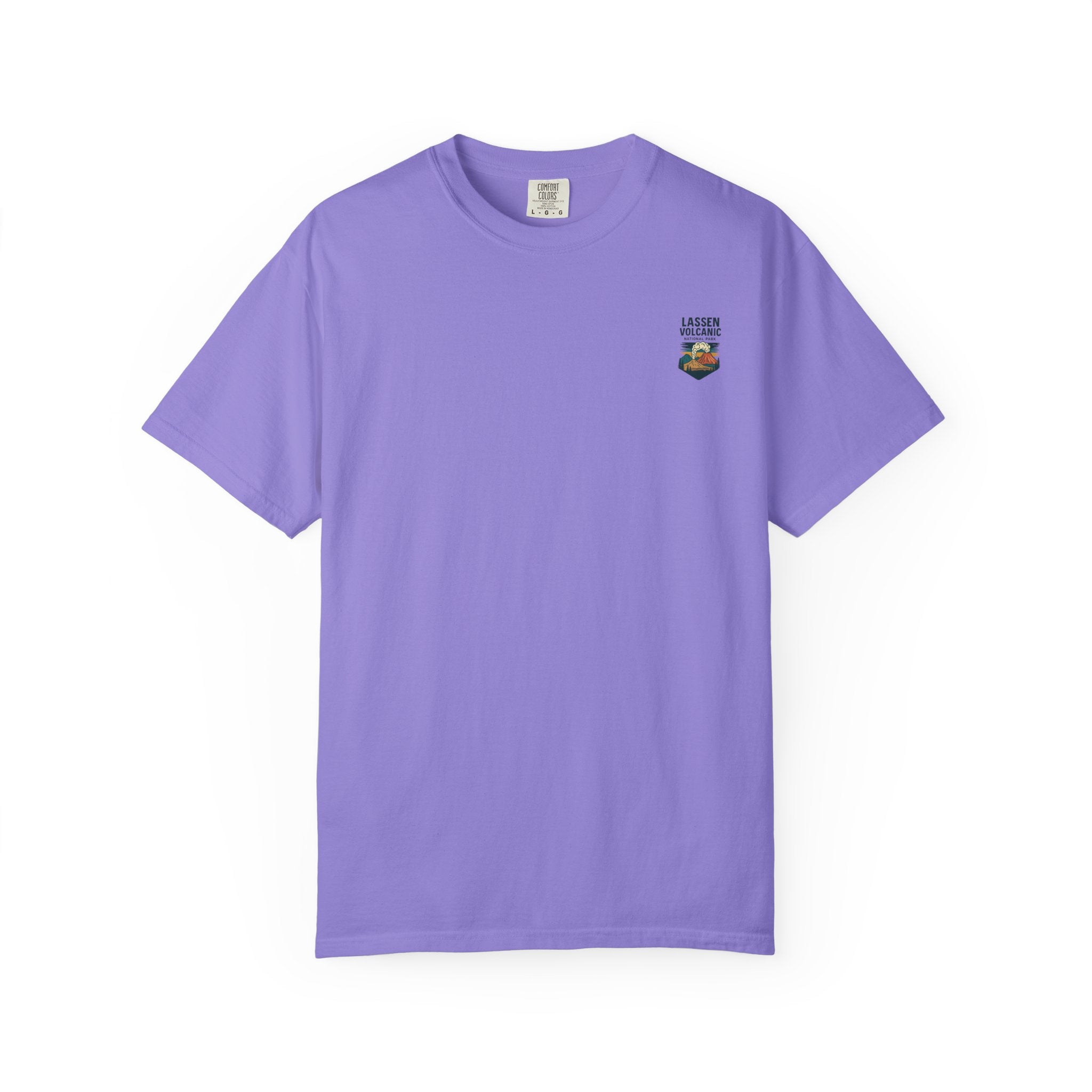 Lassen Volcanic Poster Art T-Shirt | Mountain Eruption Design