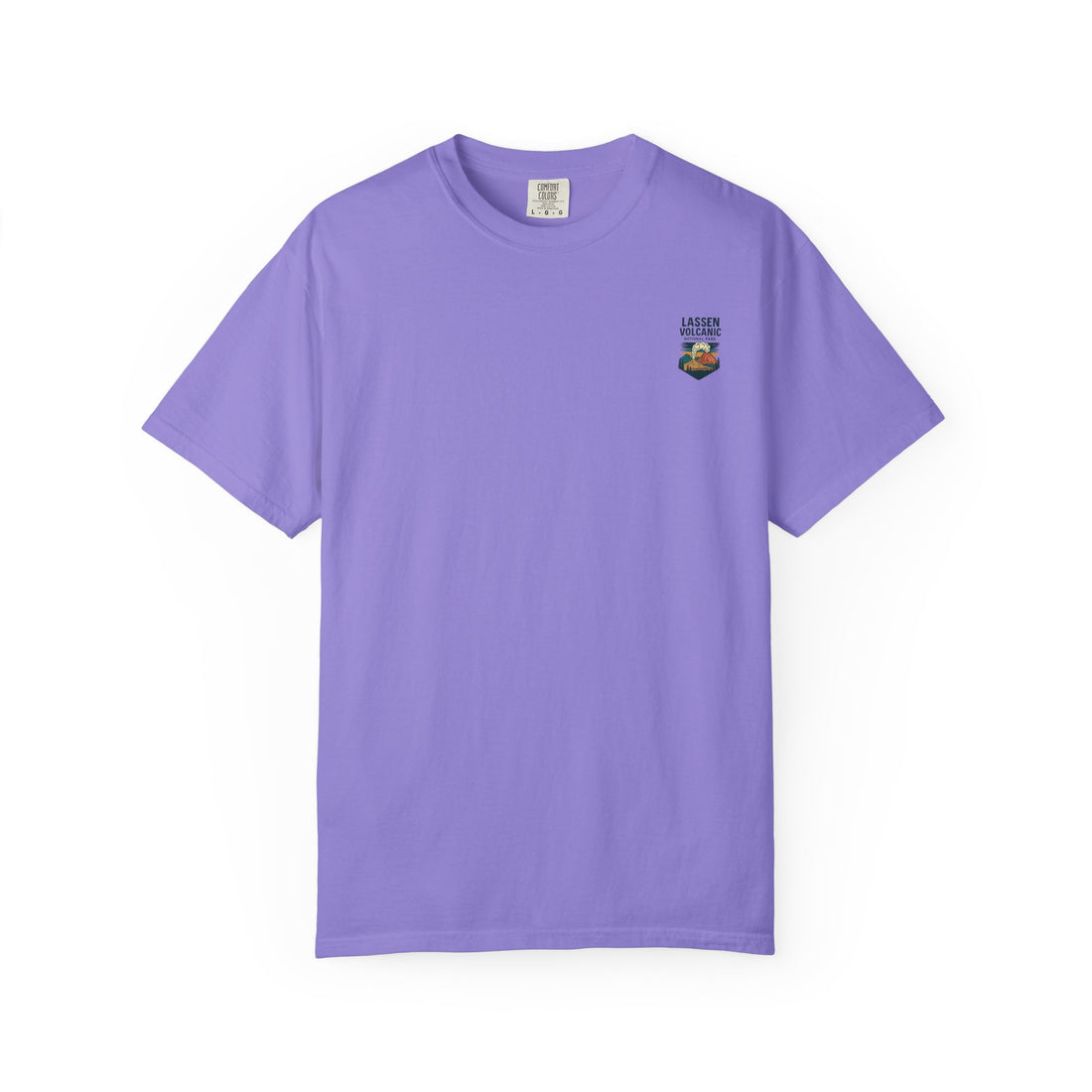 Lassen Volcanic Poster Art T-Shirt | Mountain Eruption Design