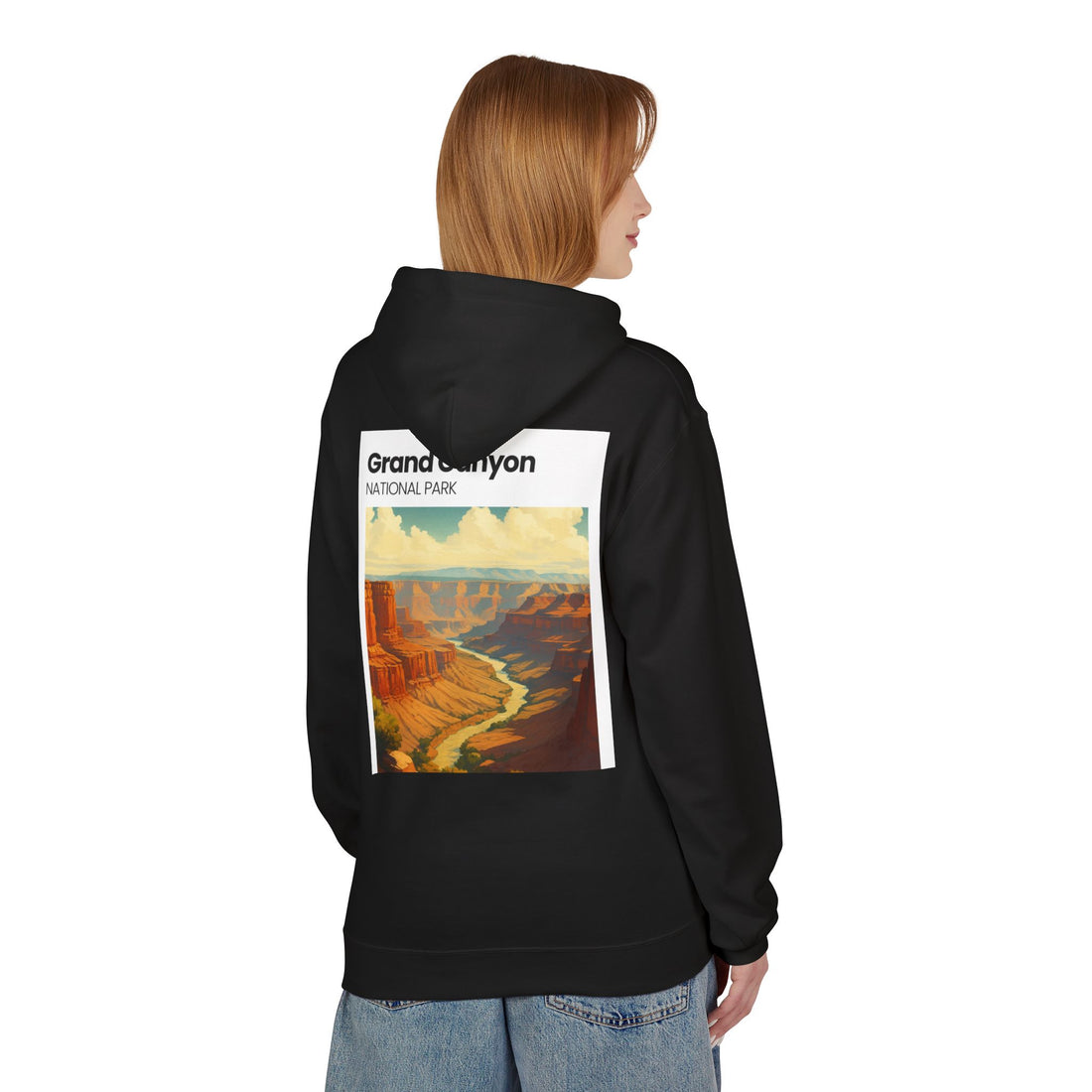 Grand Canyon Vintage Poster Hoodie | National Park Canyon Art