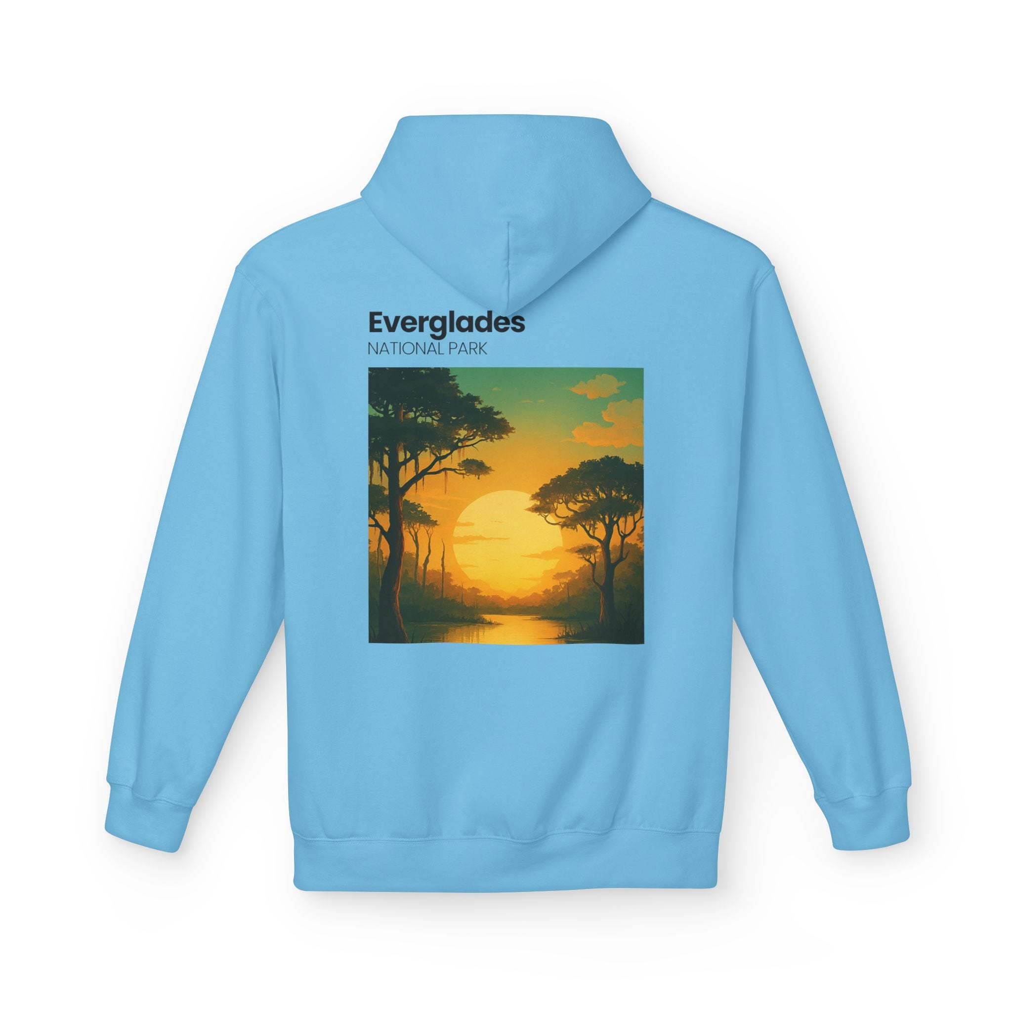 Everglades Sunset Vintage Poster Hoodie | National Park Landscape