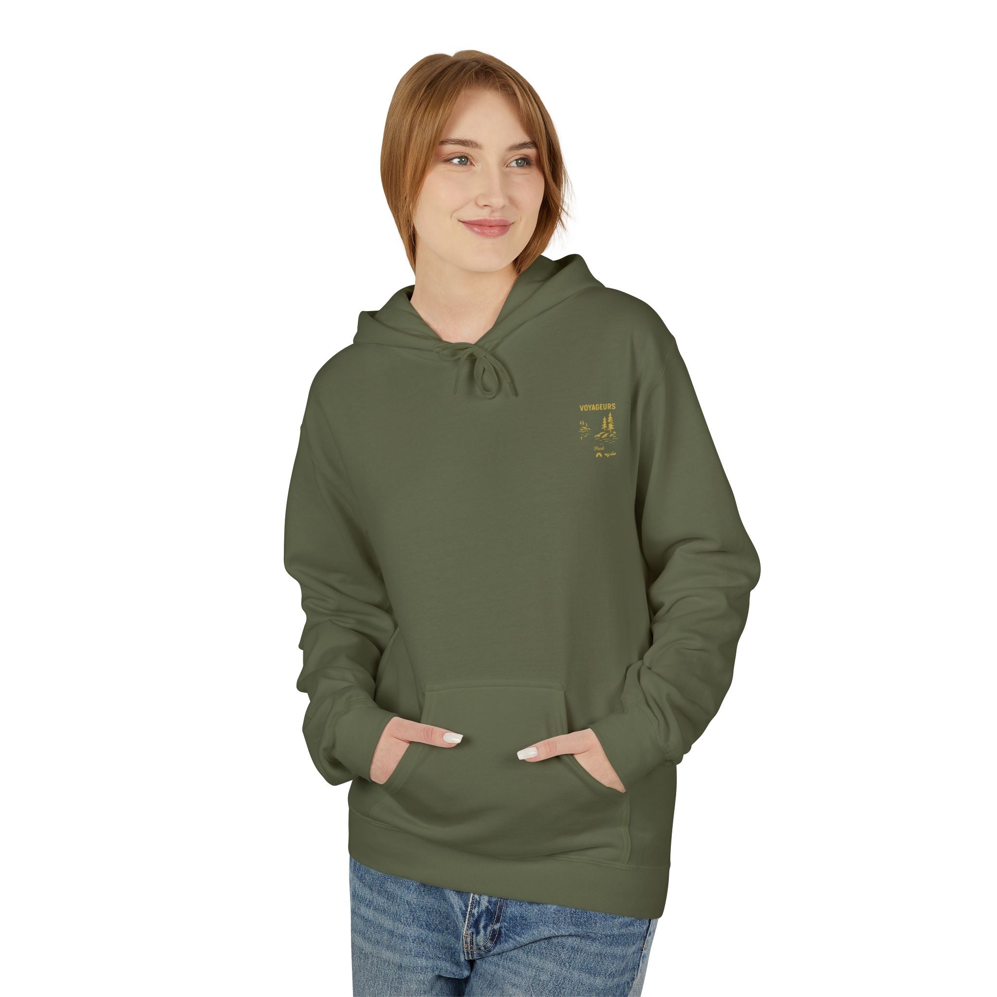 Voyageurs National Park Canoe Sunset Hoodie | Nature Landscape Pullover